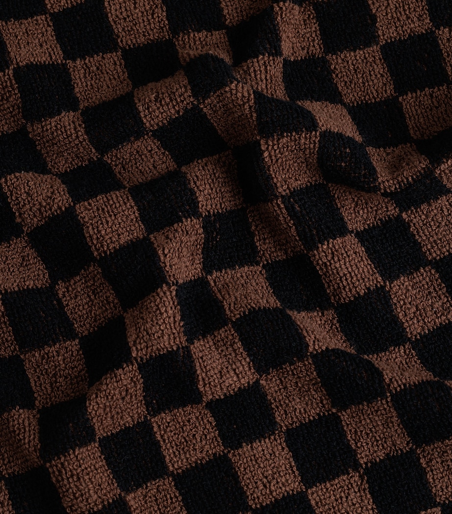 Check Quill Facecloth (30cm x 30cm) TABAC Image 4