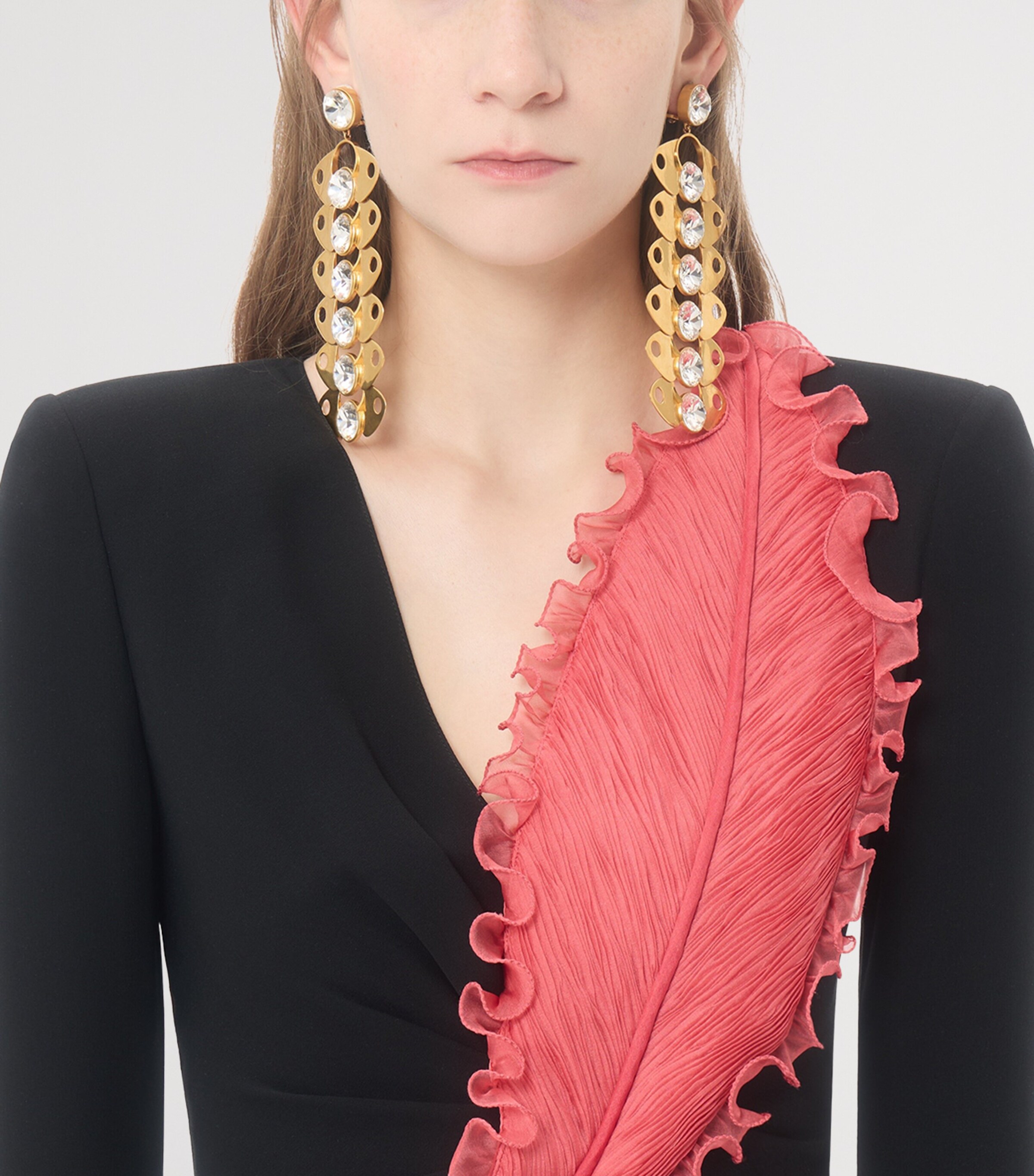 Valentino Womens Silk Cady Feather Gown Image 6