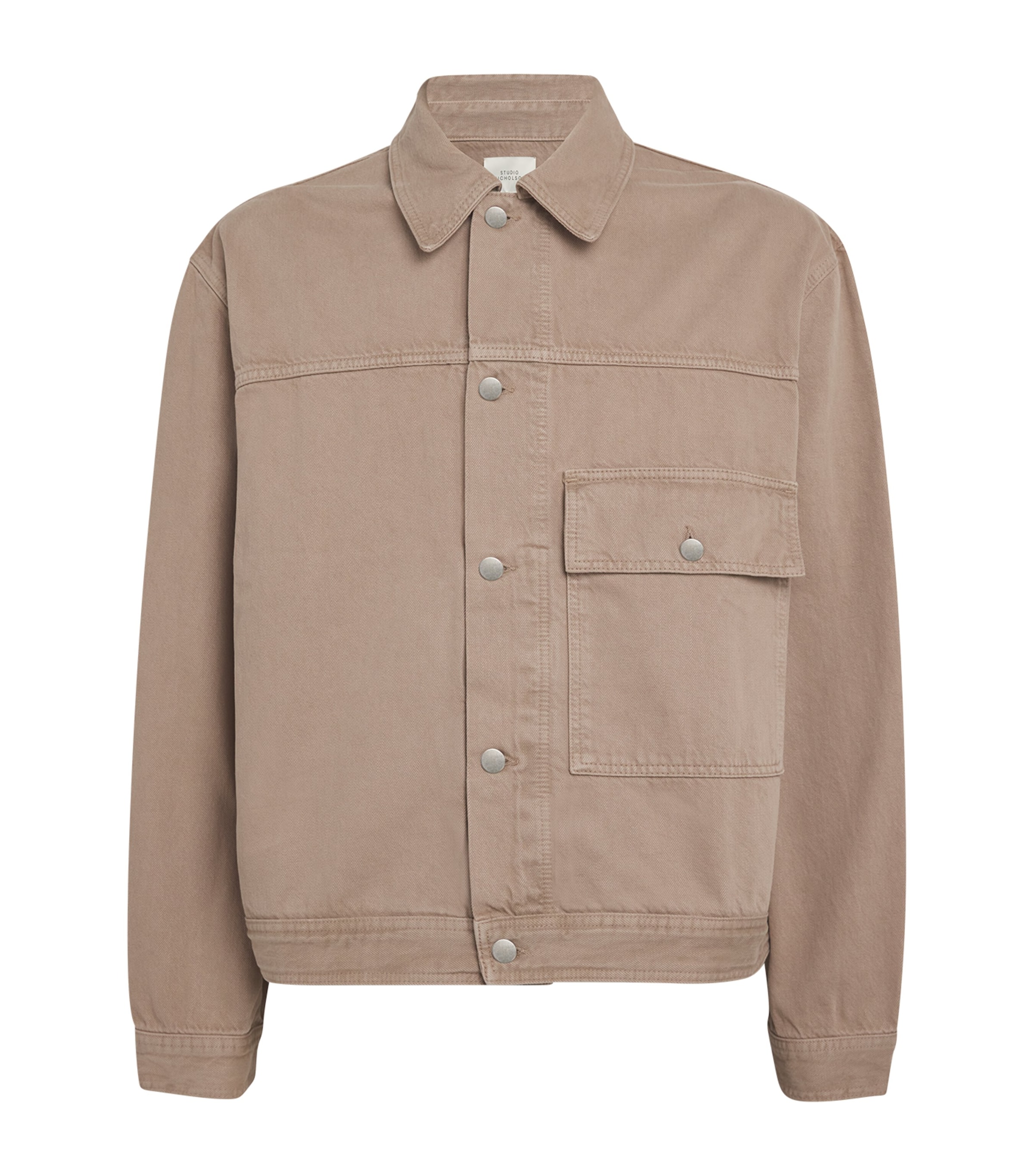 Shop Studio Nicholson Petar Denim Jacket In Beige