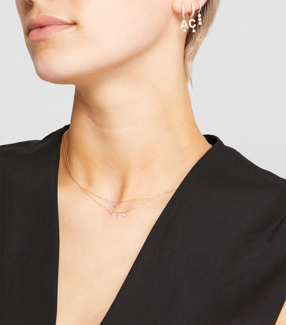 Yellow Gold and Sapphire La Vie en Rose Necklace YELLOW GOLD Image 3