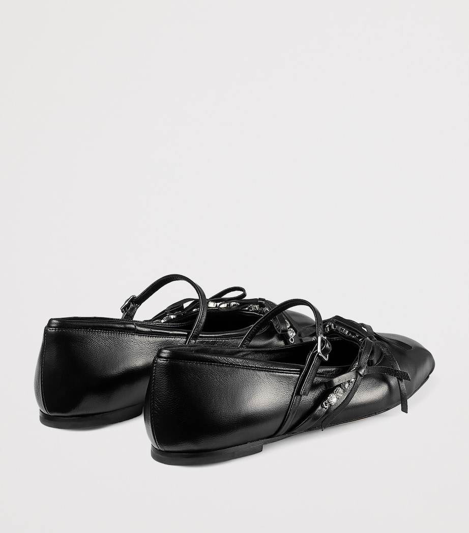Loli Leather Ballerina Flats BLACK/BLACK Image 4