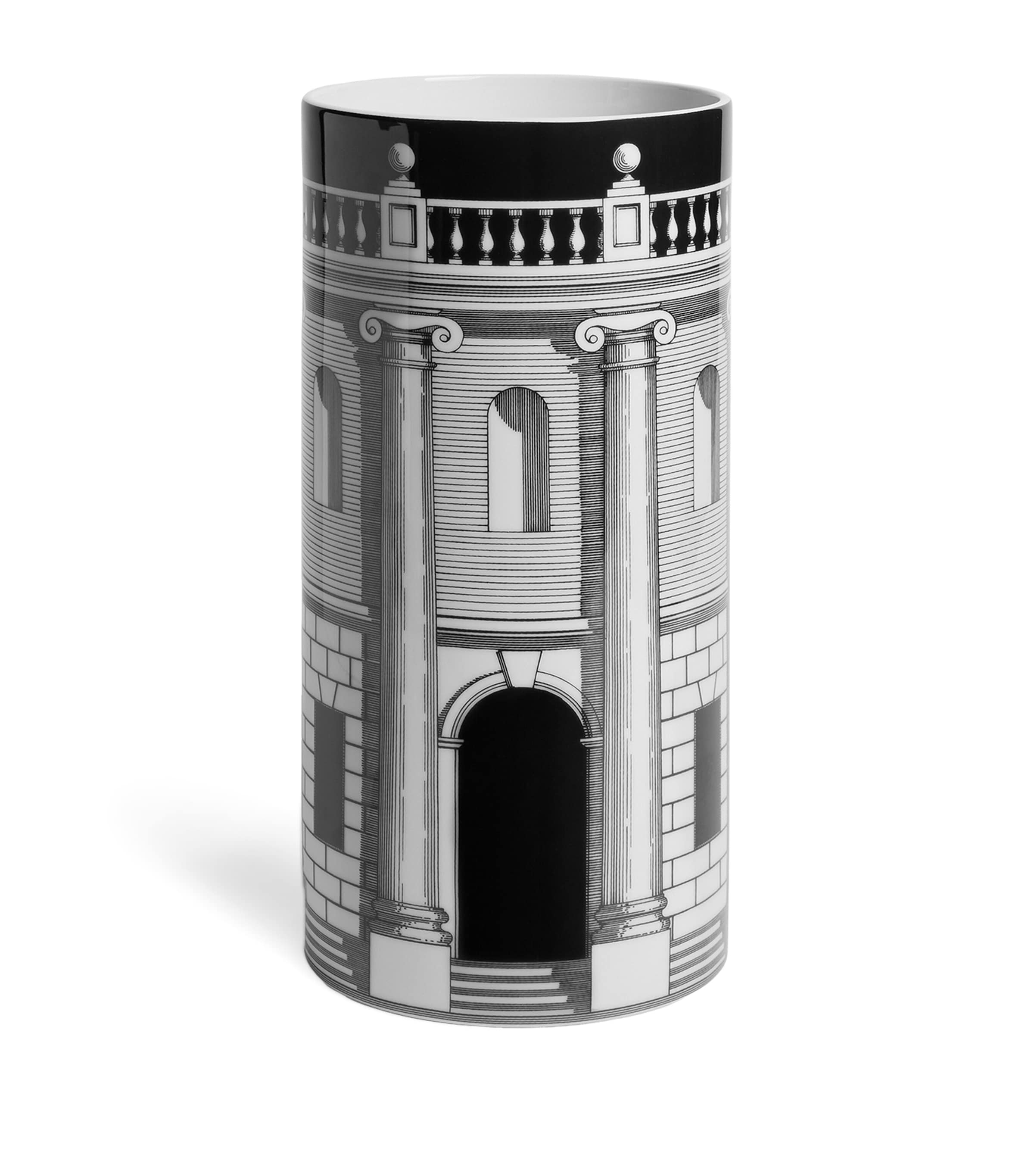 Fornasetti Medium Porcelain Casa con Colonne Vase (32cm) Image 1