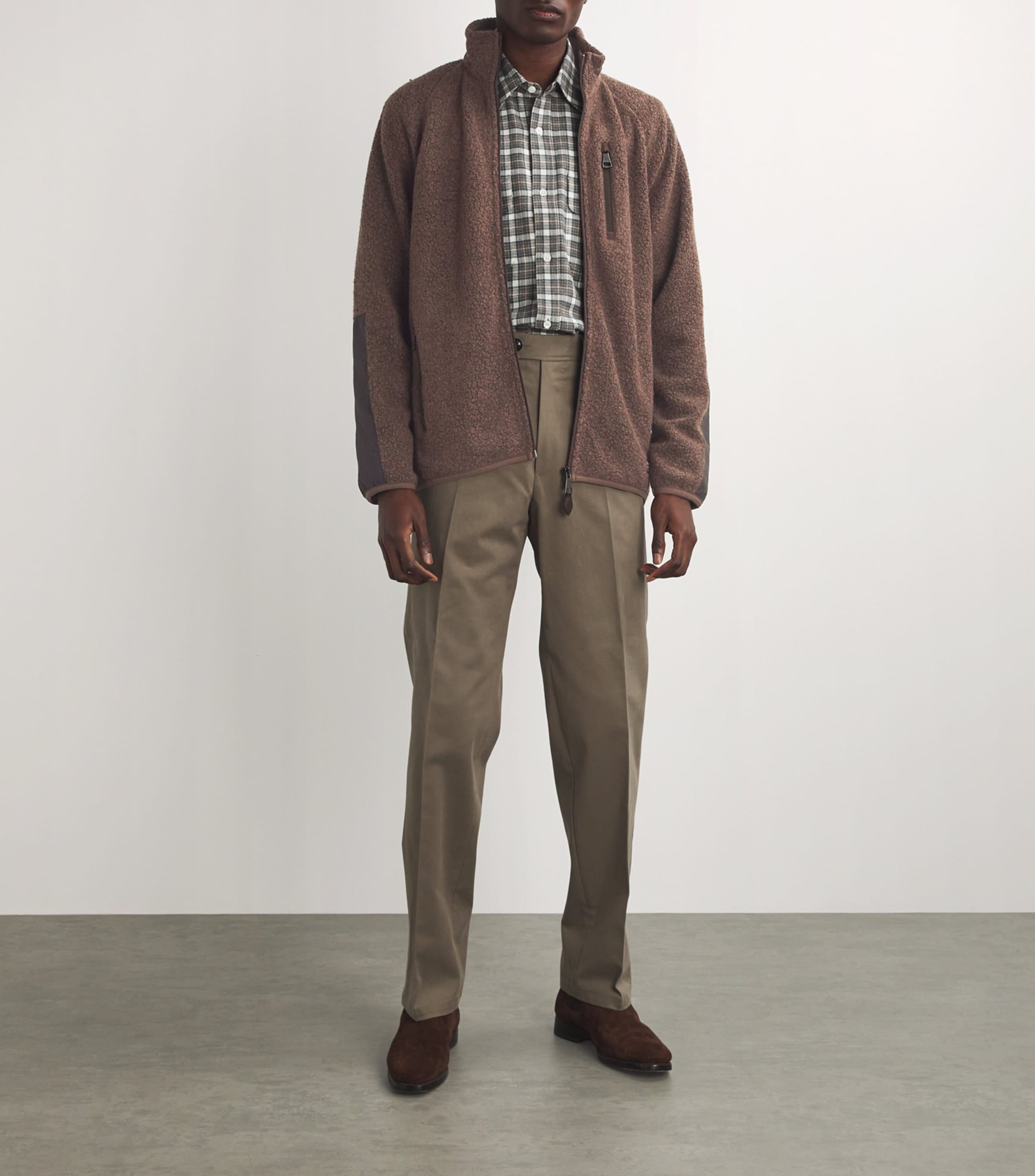 Fleece-Back Jersey Lux Jacket WALNUT Image 2