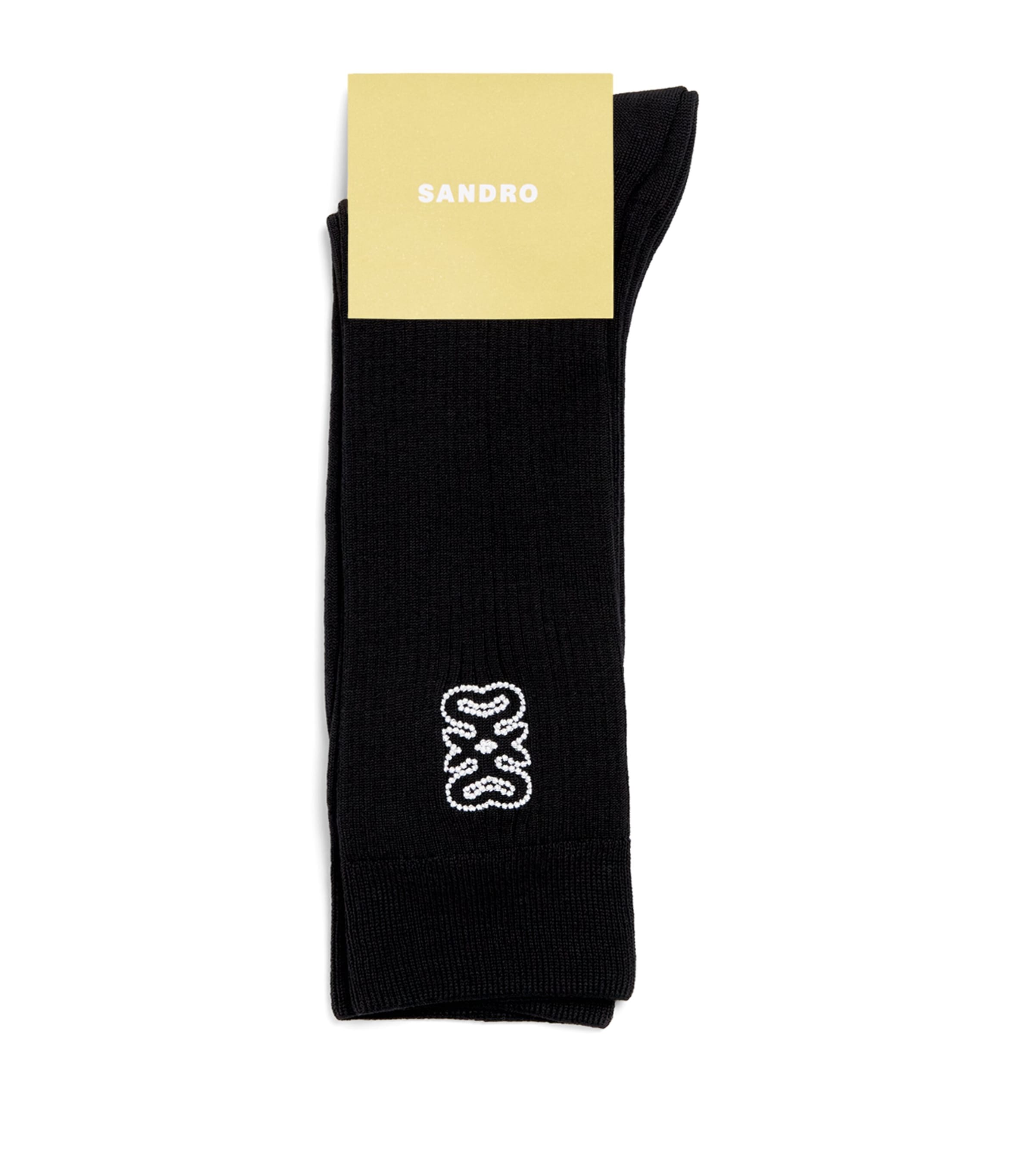 SANDRO EMBROIDERED LOGO SOCKS