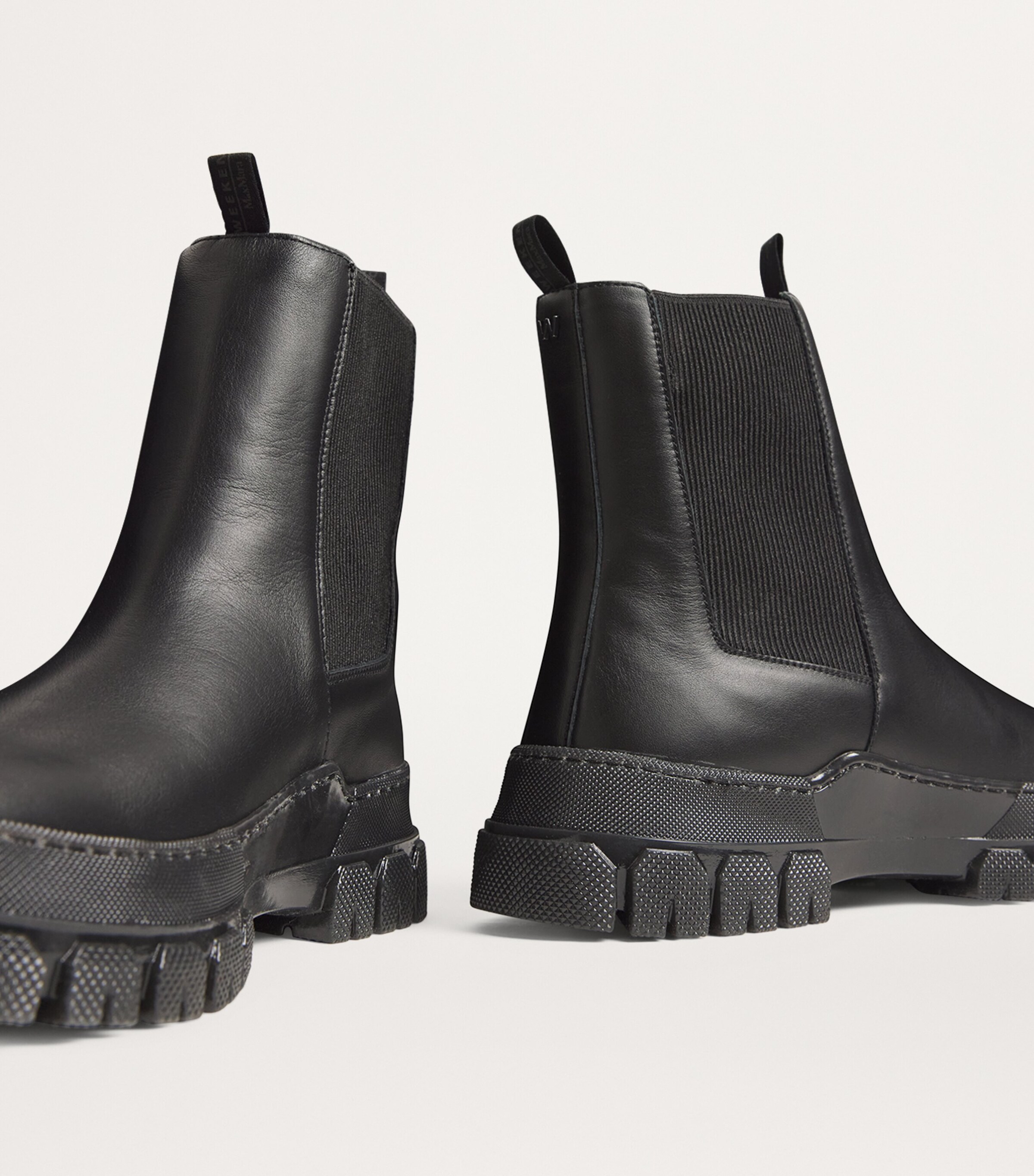Weekend Max Mara Black Leather Chelsea Boots | Harrods UK