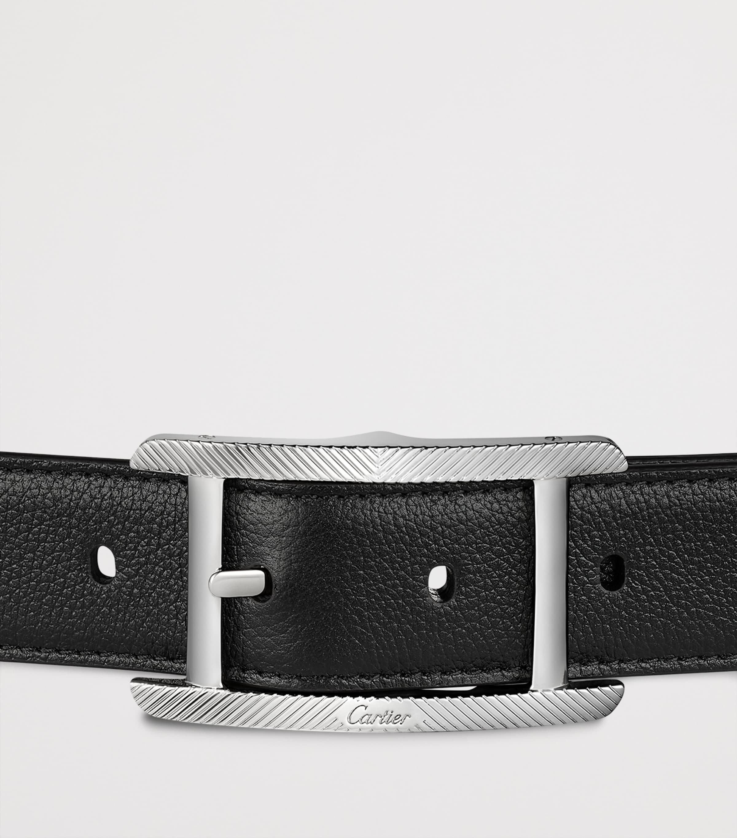 Leather Reversible Tank de Cartier Belt BLACK & BROWN Image 3