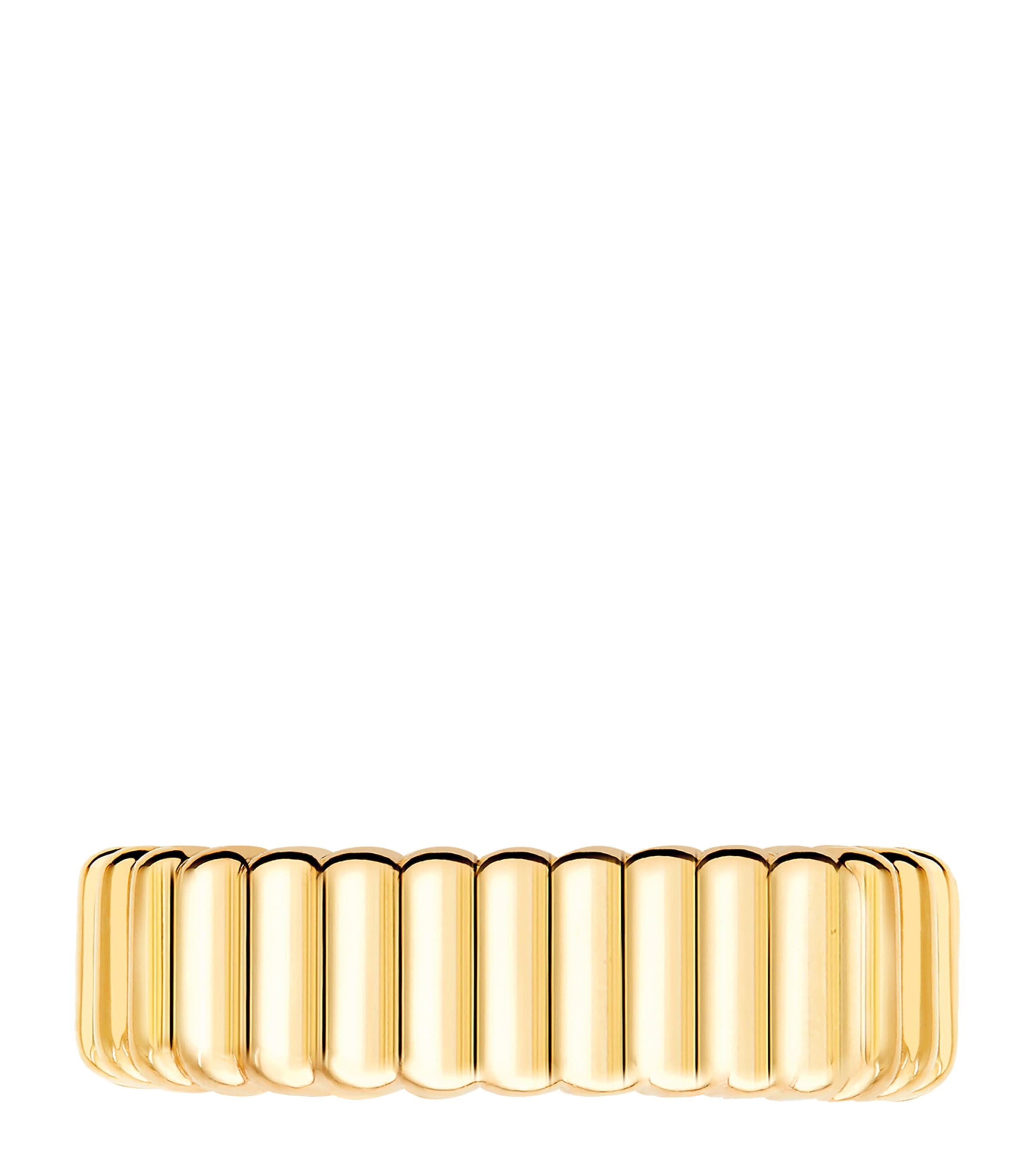 Yellow Gold Quatre Grosgrain Single Clip Earring GOLD Image 3