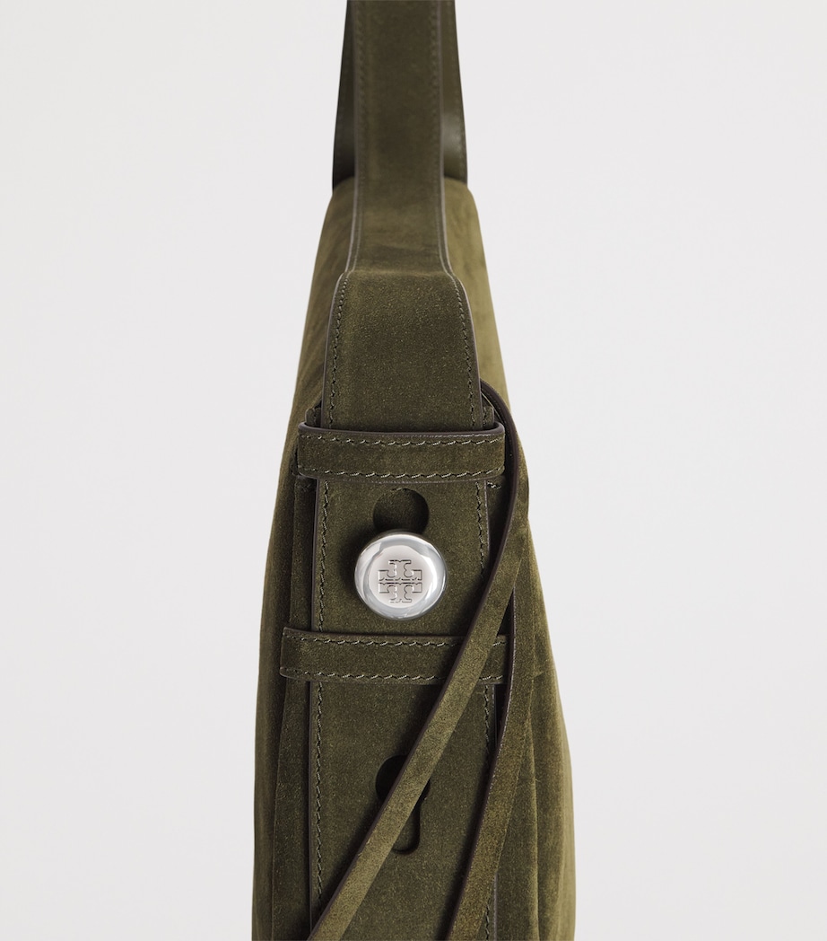 Tory Burch Suede Romy Shoulder Bag Leccio Image 5