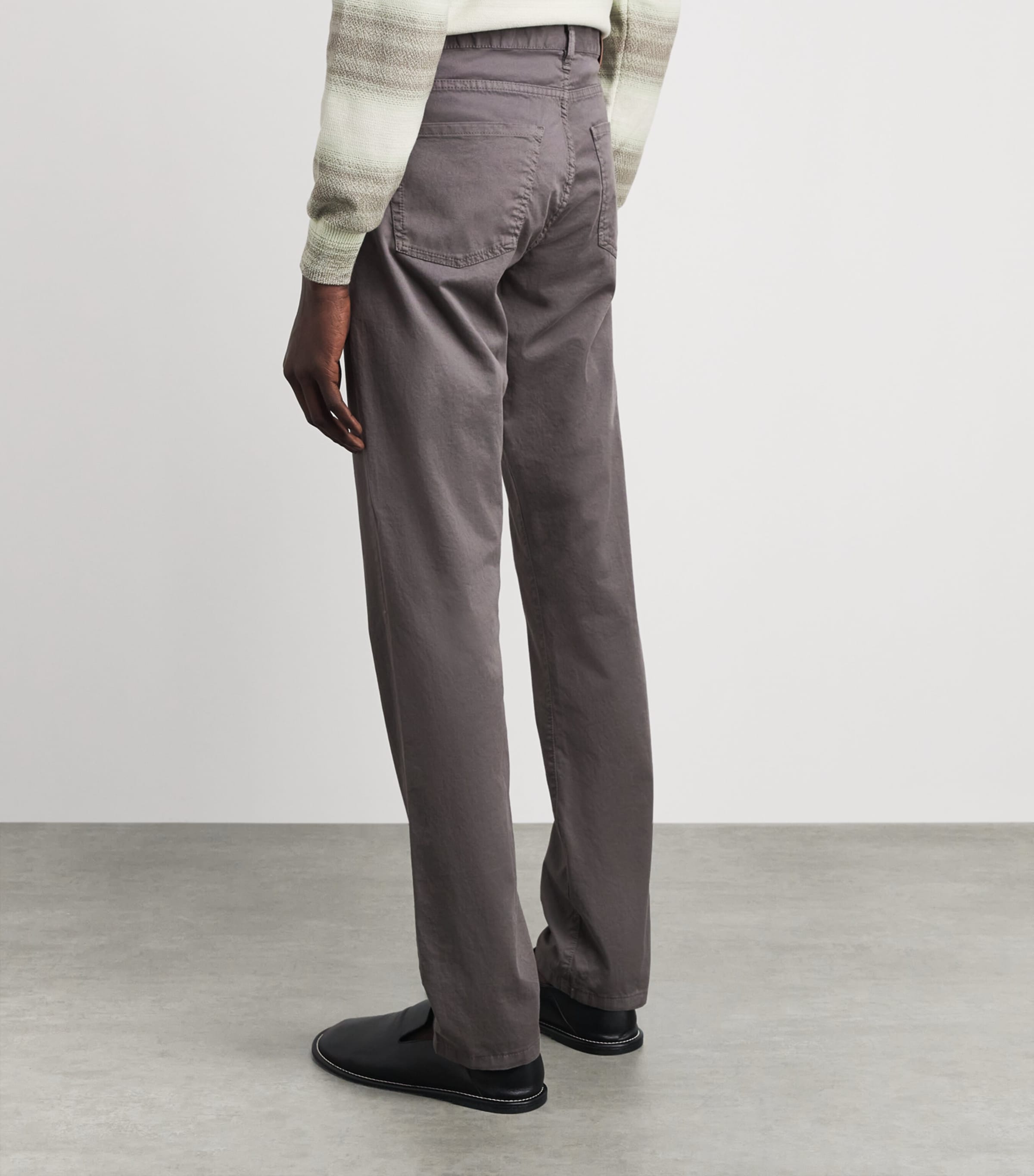 Canali Mens Straight Chinos Image 5