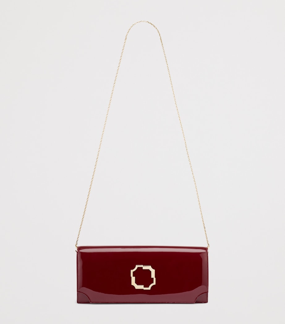 Malone Souliers Patent Leather Vivien Clutch Bag Rosewood Image 3