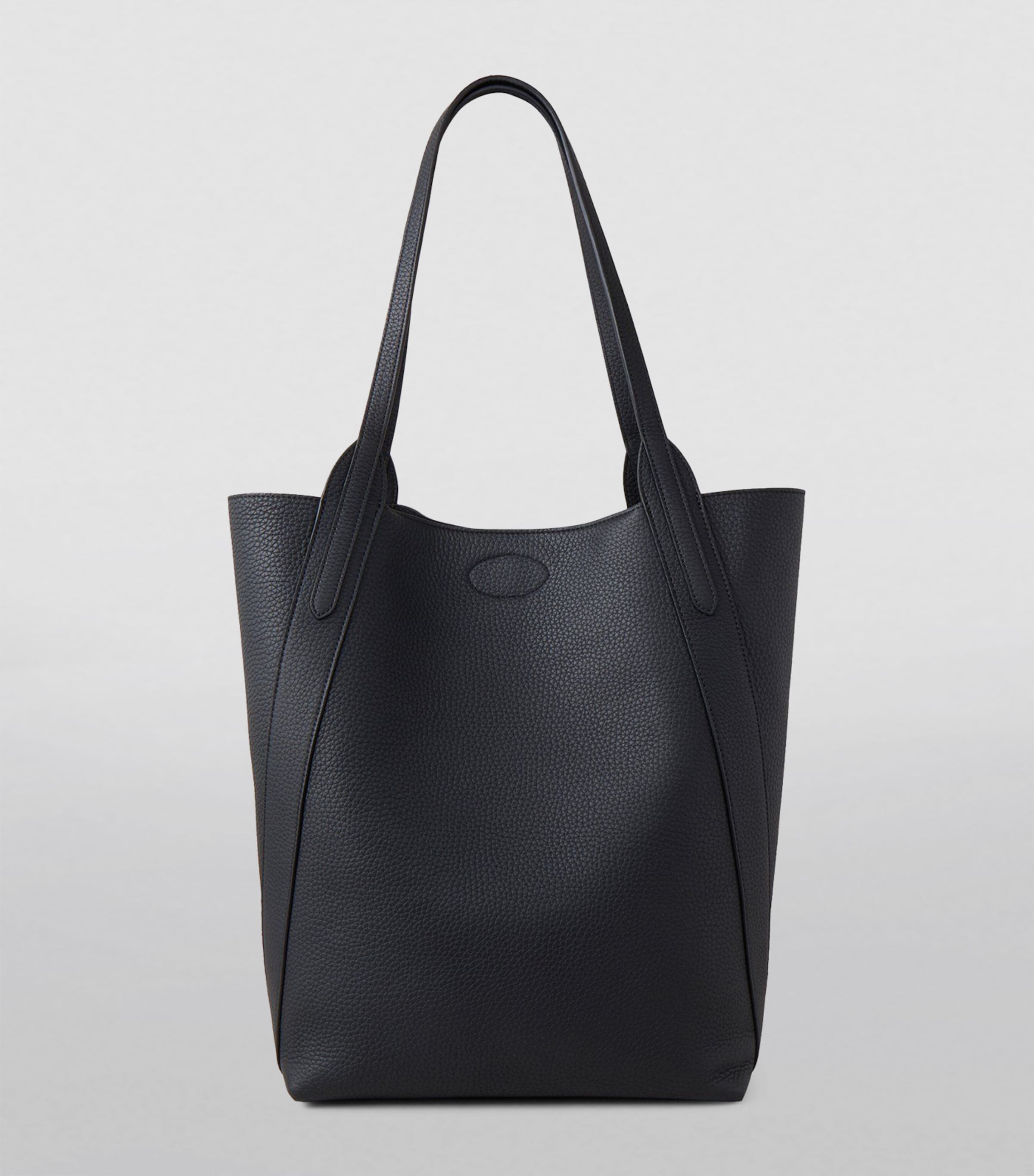 Leather North South Bayswater Tote Bag BLACK Image 3