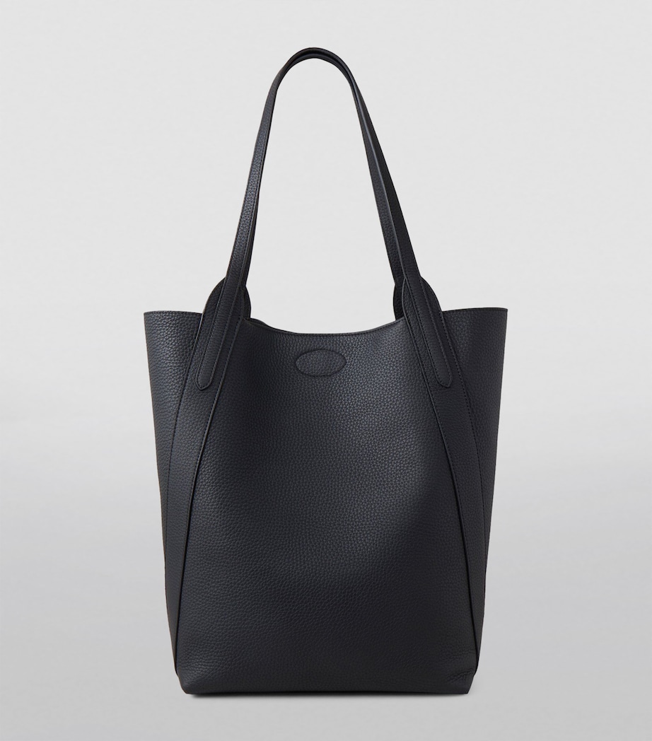 Leather North South Bayswater Tote Bag BLACK Image 3