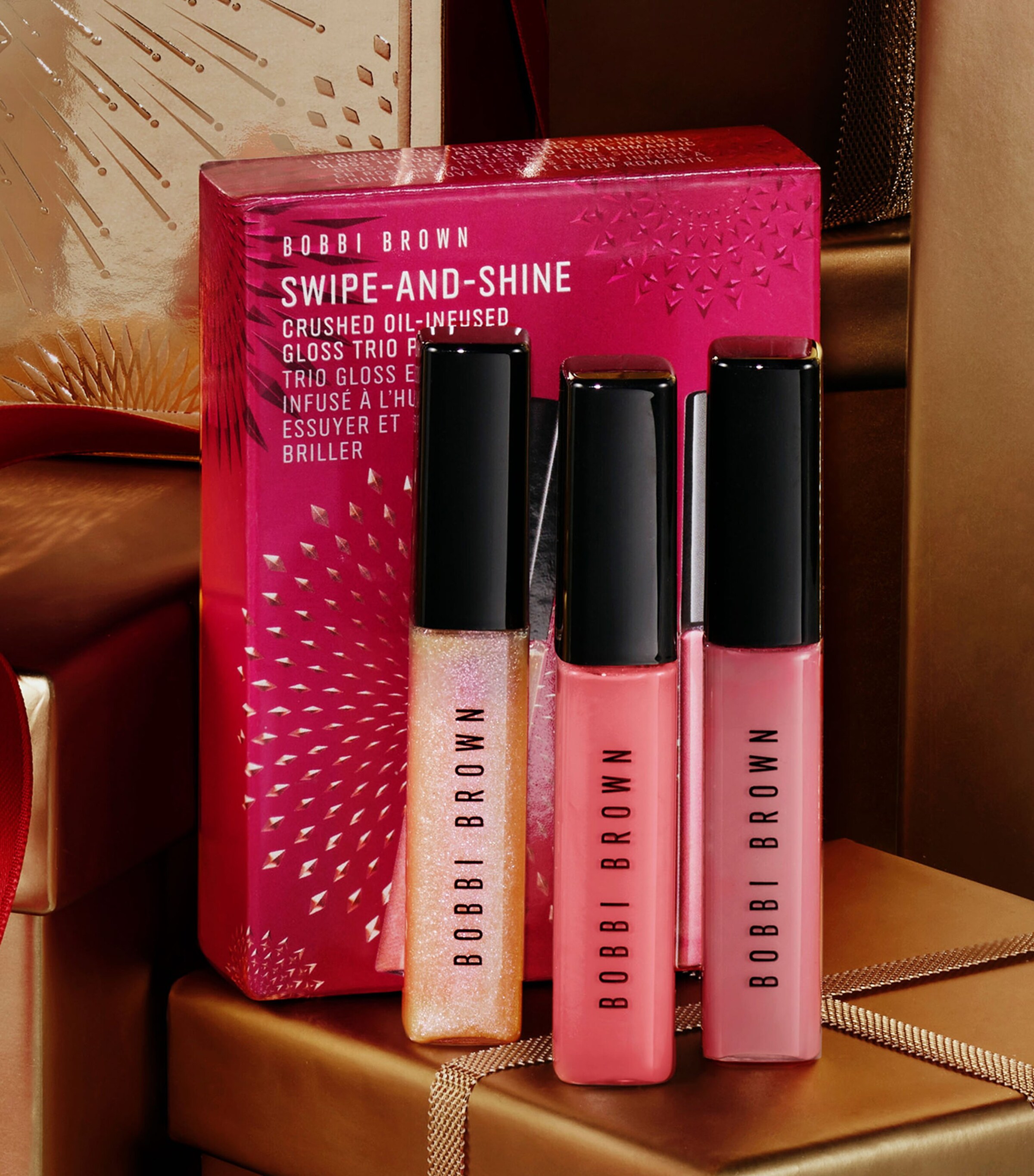 Bobbi Brown Swipe-and-Shine Crushed Oil-Infused Gloss Trio Gift