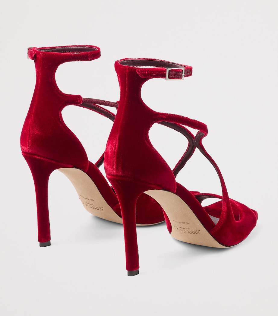 Azia 95 Velvet Sandals RUBY RED Image 4