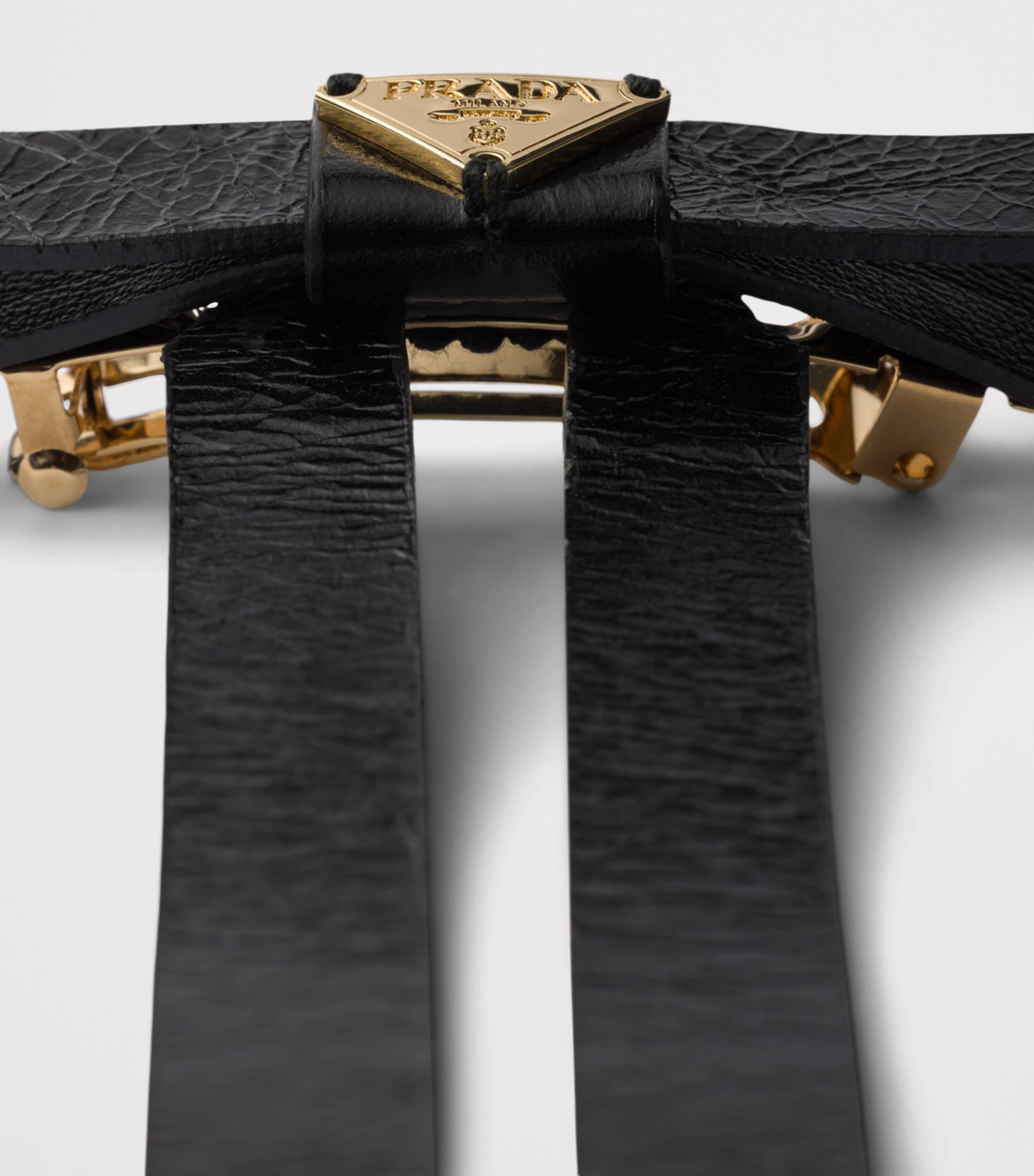 Leather Bow Hair Clip F0002 Image 2