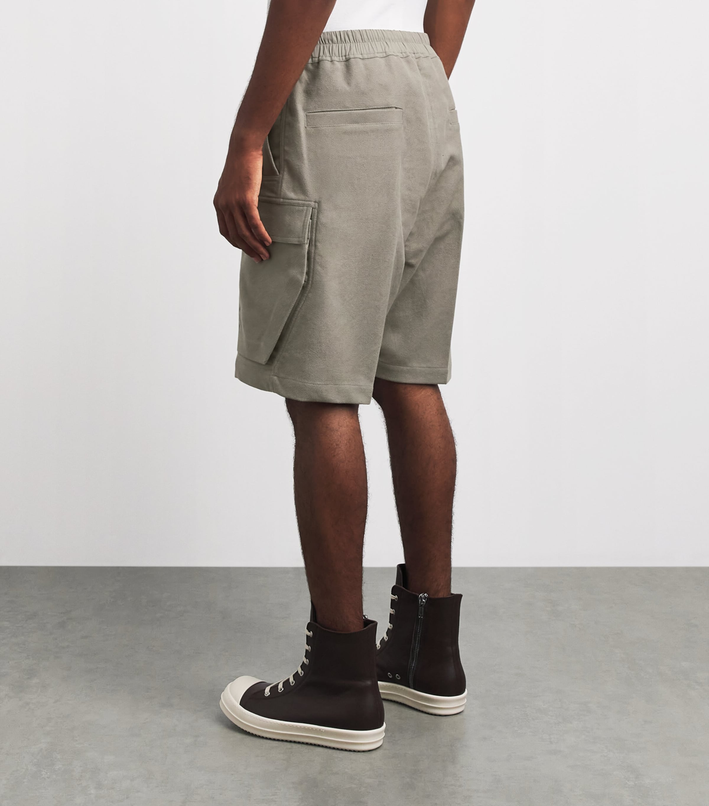 Rick Owens Mens Organic Cotton Cargobella Shorts Drk Pearl Image 5