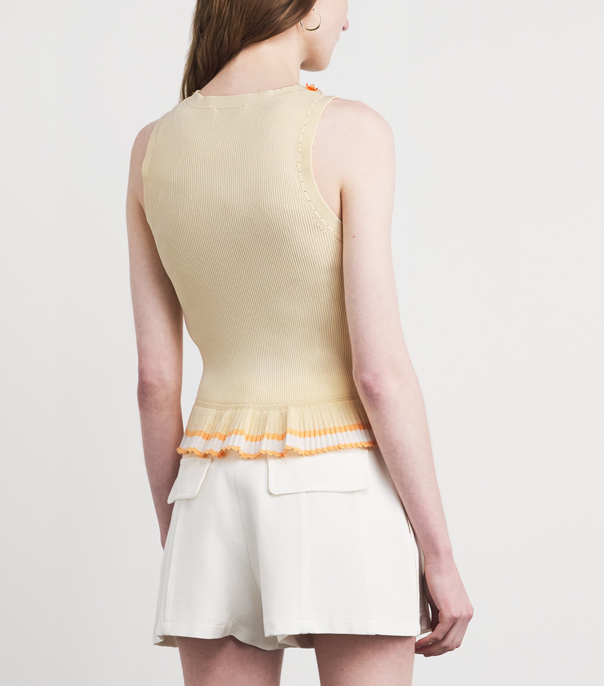 Claudie Pierlot Womens Embellished Tank Top Vanilla Image 5