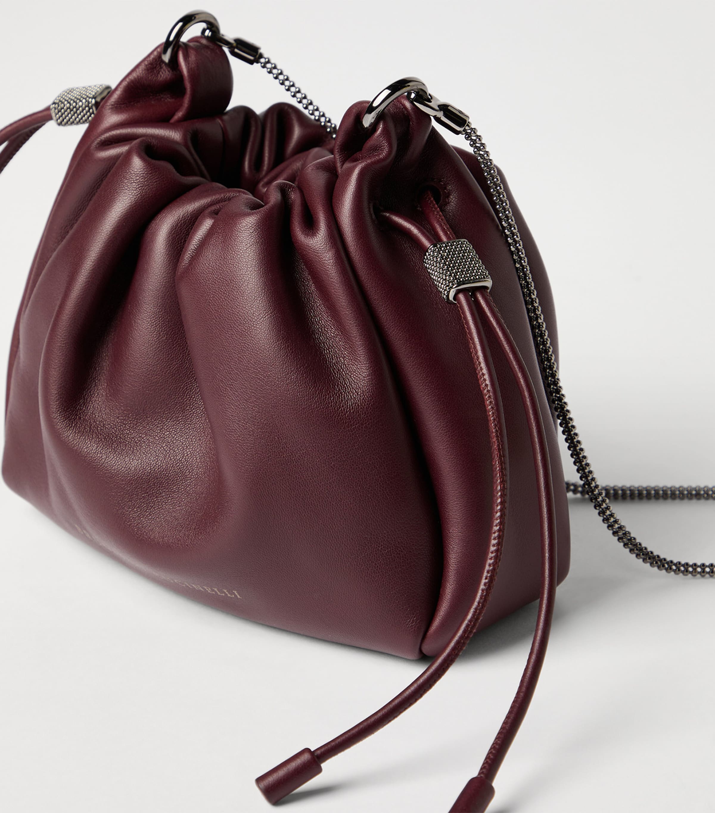 Mini Leather Mellow Bucket Bag C4187 Image 5