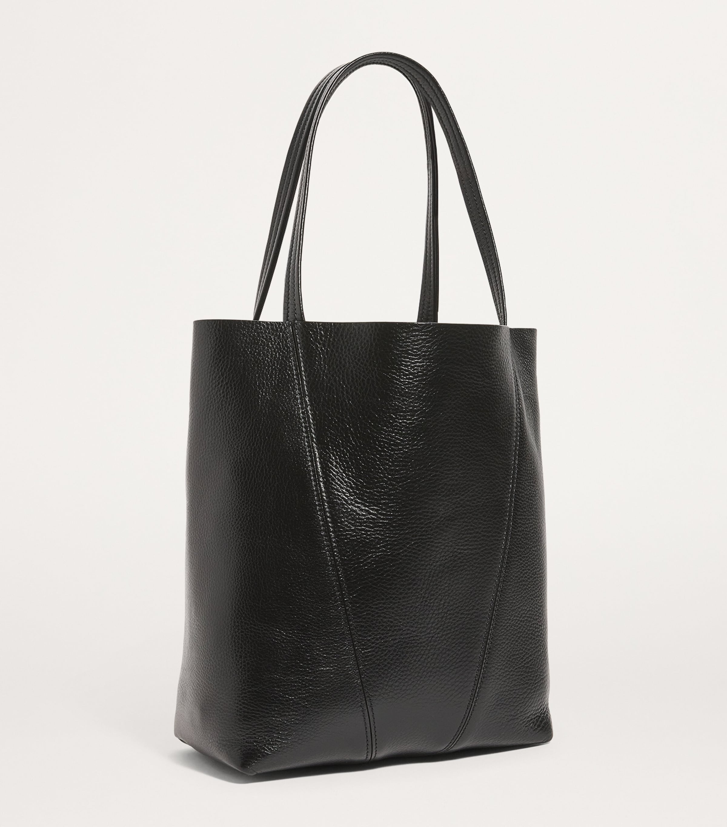 Medium Calfskin Spin Tote Bag BLACK Image 3