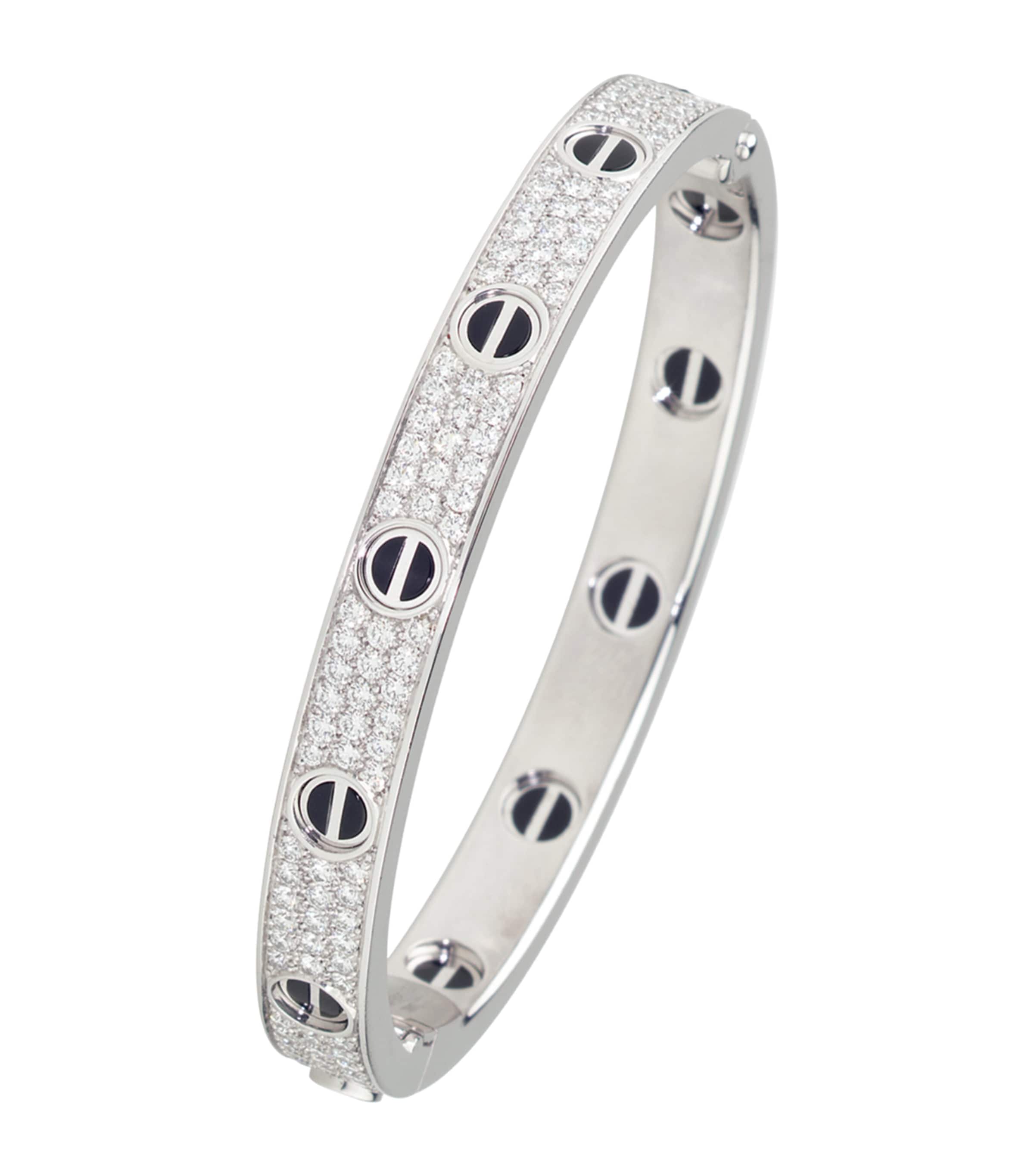 LOVE Classic White Gold and Diamond Ceramic Paved Bracelet WHITE GOLD Image 2