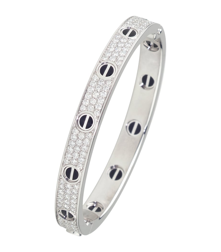 LOVE Classic White Gold and Diamond Ceramic Paved Bracelet WHITE GOLD Image 2