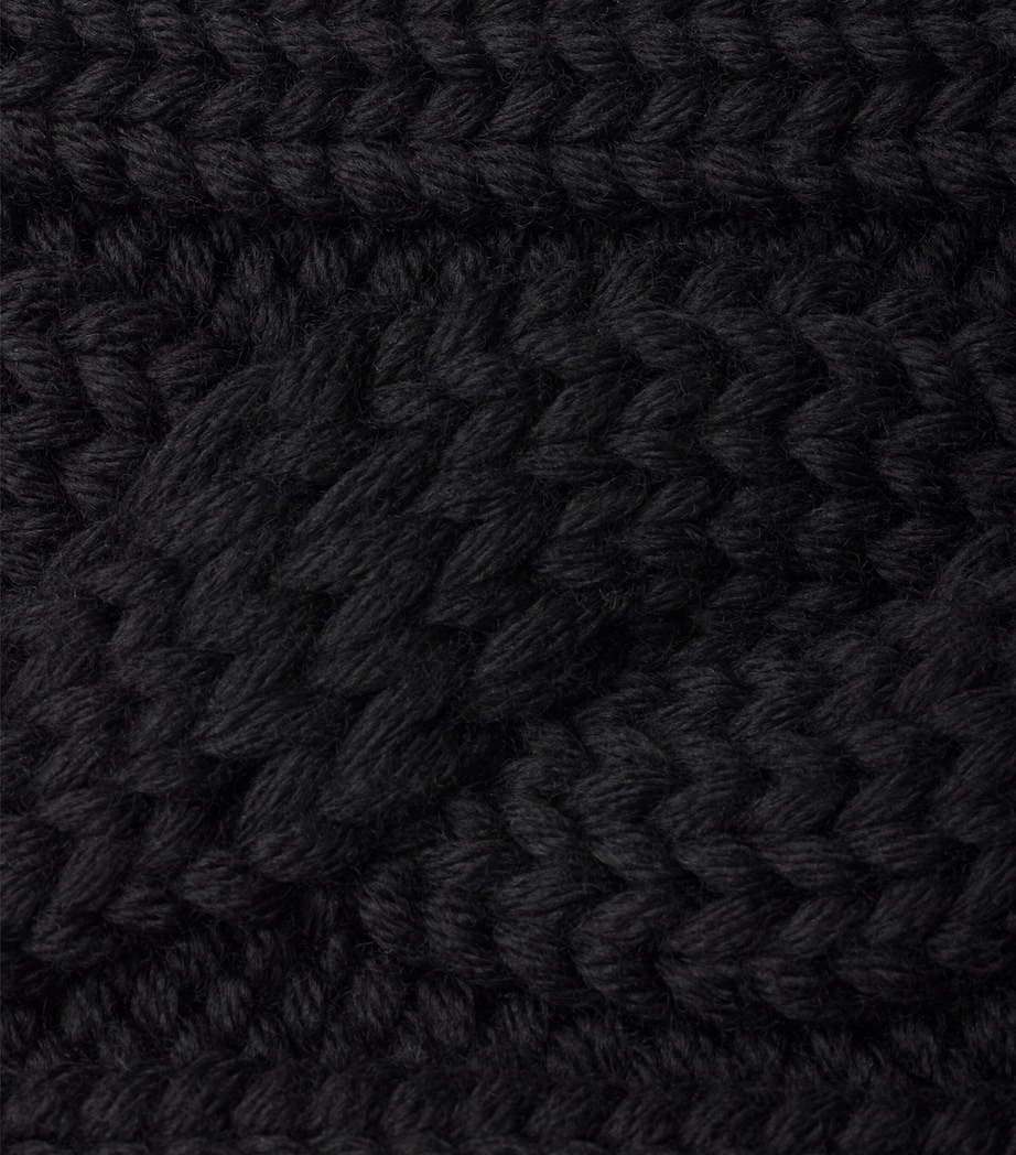 Wool Cable-Knit Triangle Headband F0002 Image 2