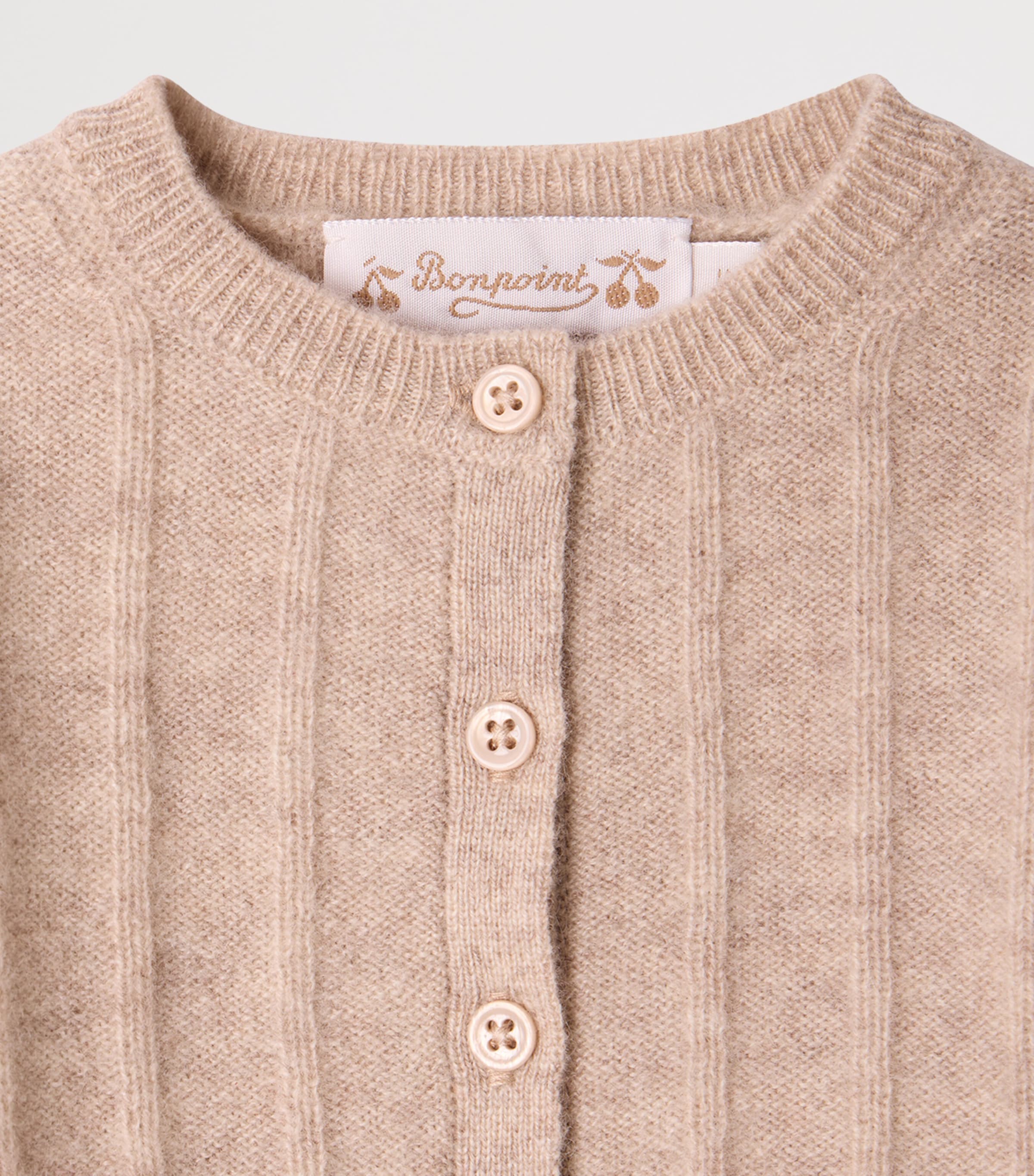 Bonpoint Cashmere Cardigan (1-12 Months) Beige Image 3