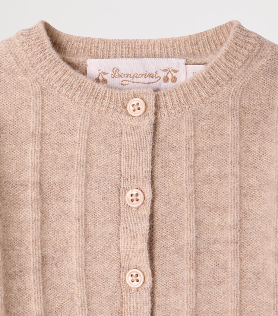 Bonpoint Cashmere Cardigan (1-12 Months) Beige Image 3