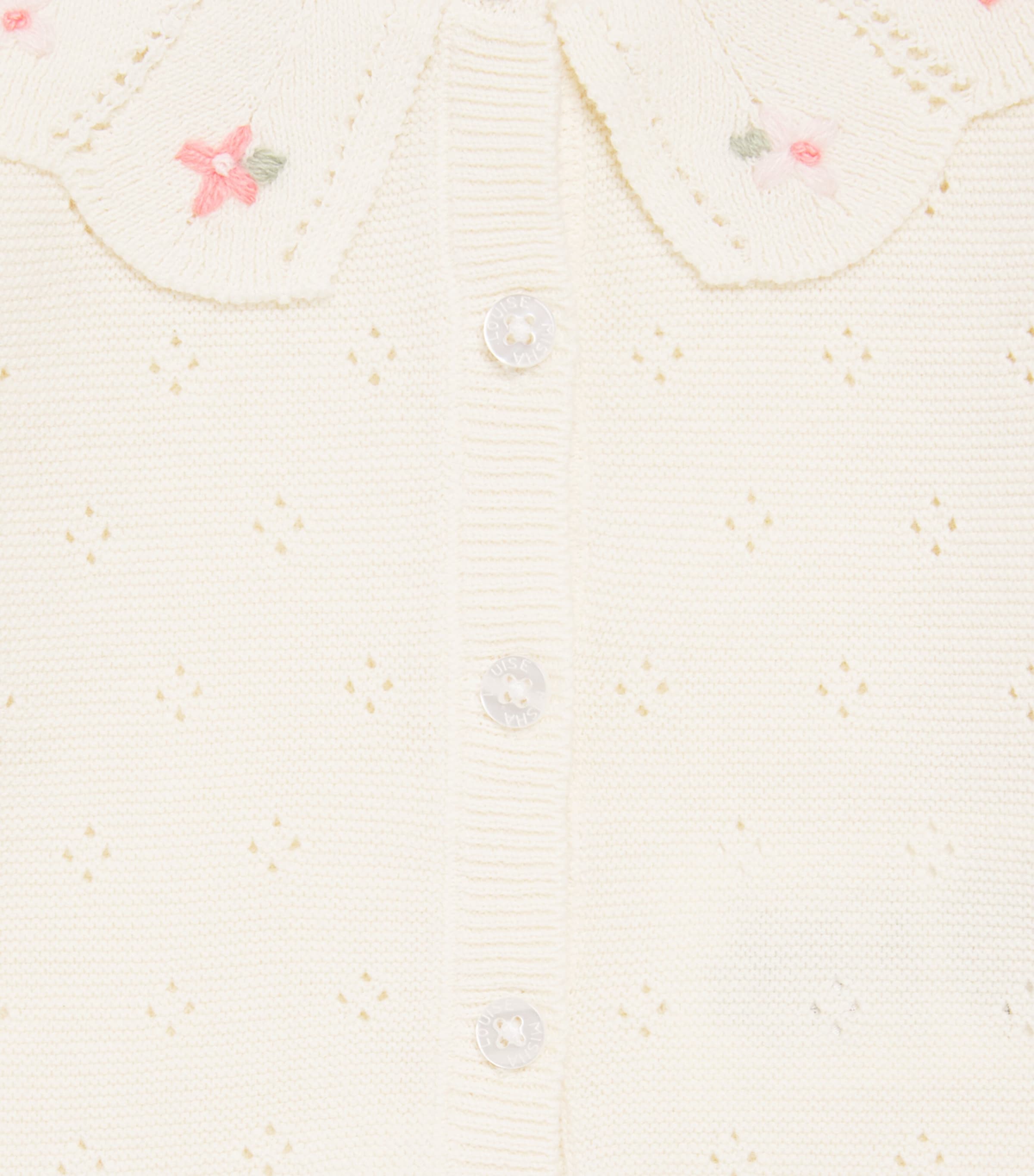 Louise Misha Knitted Mynalette Eyelet Cardigan (3 Months-4 Years) Image 3