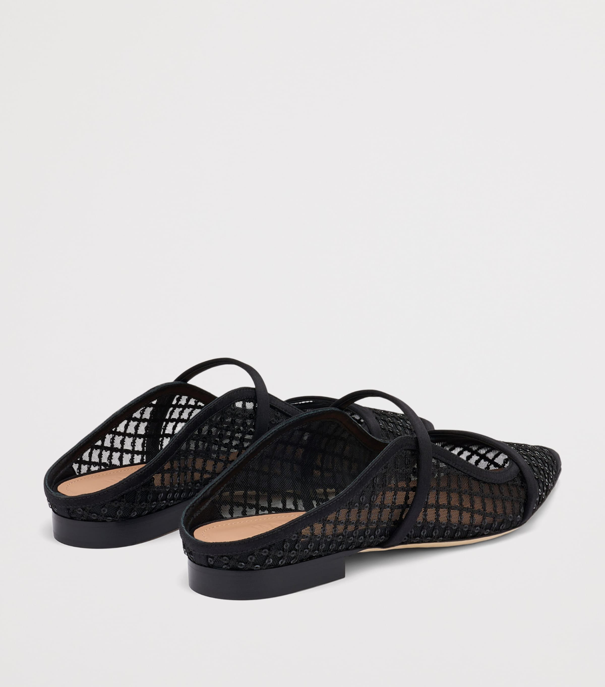 Malone Souliers Sequin Mesh Maureen Mules Black Image 4