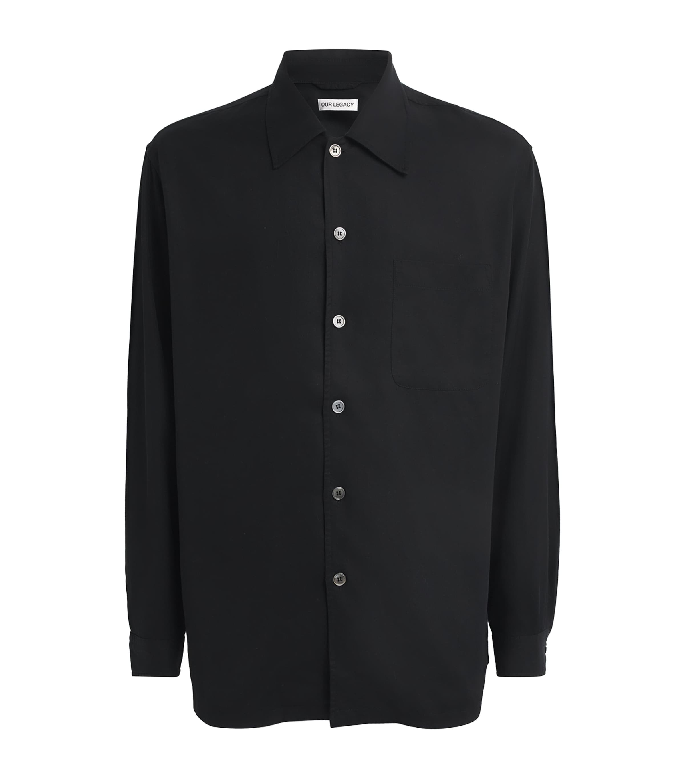 Poplin Shirt DRAPING BLACK Image 1
