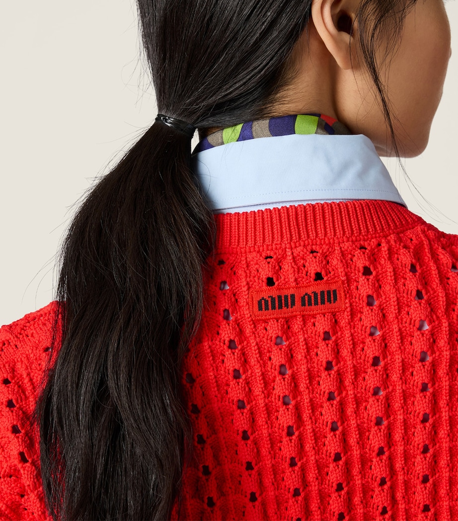 Miu Miu Womens Technical Yarn Sweater Image 6