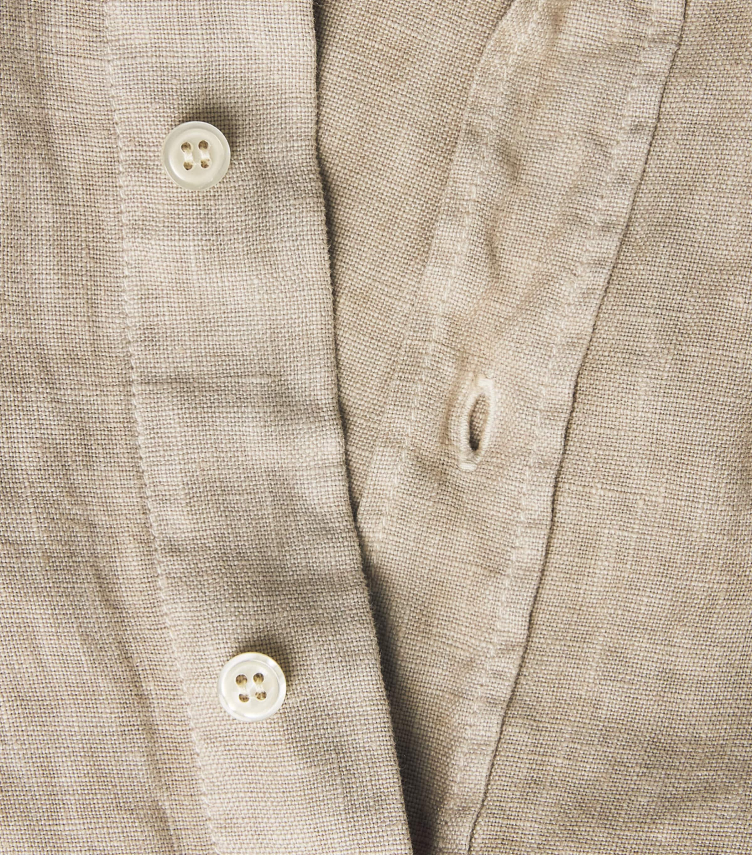 Citizens of Humanity Mens Linen Short-Sleeve Cairo Shirt Wheat Image 6