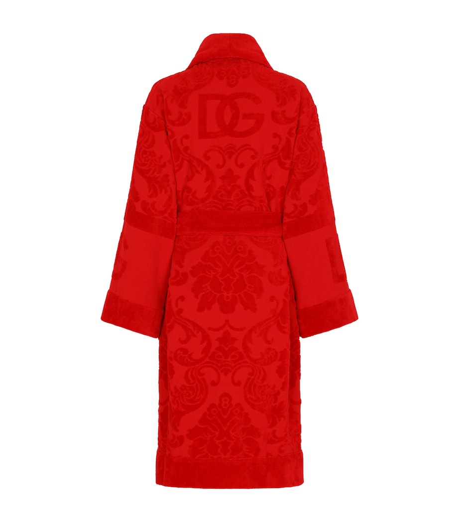 Terry Cotton DG Logo Robe U0019 ROSSO Image 2