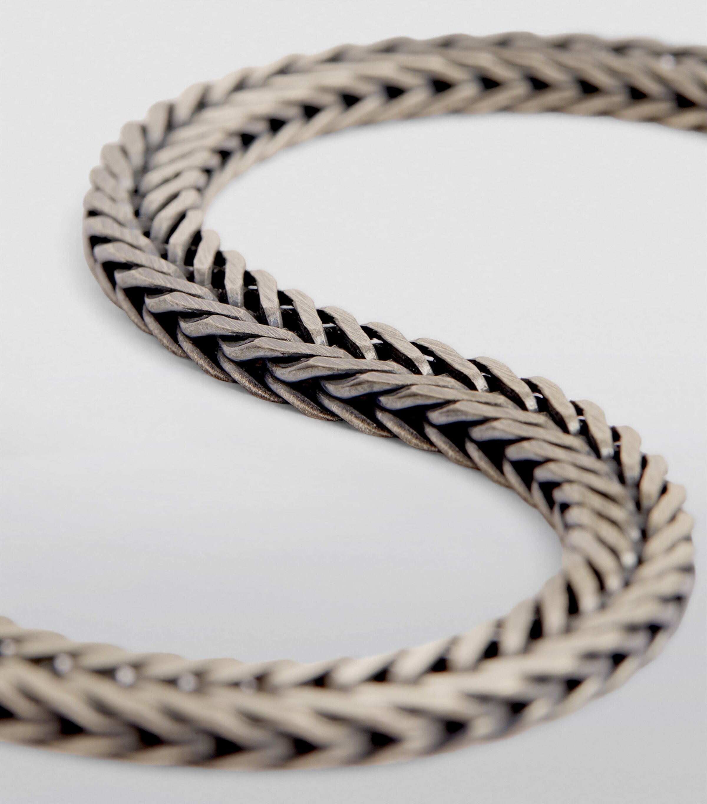 Sterling Silver Herringbone Chain Bracelet SILVER Image 6