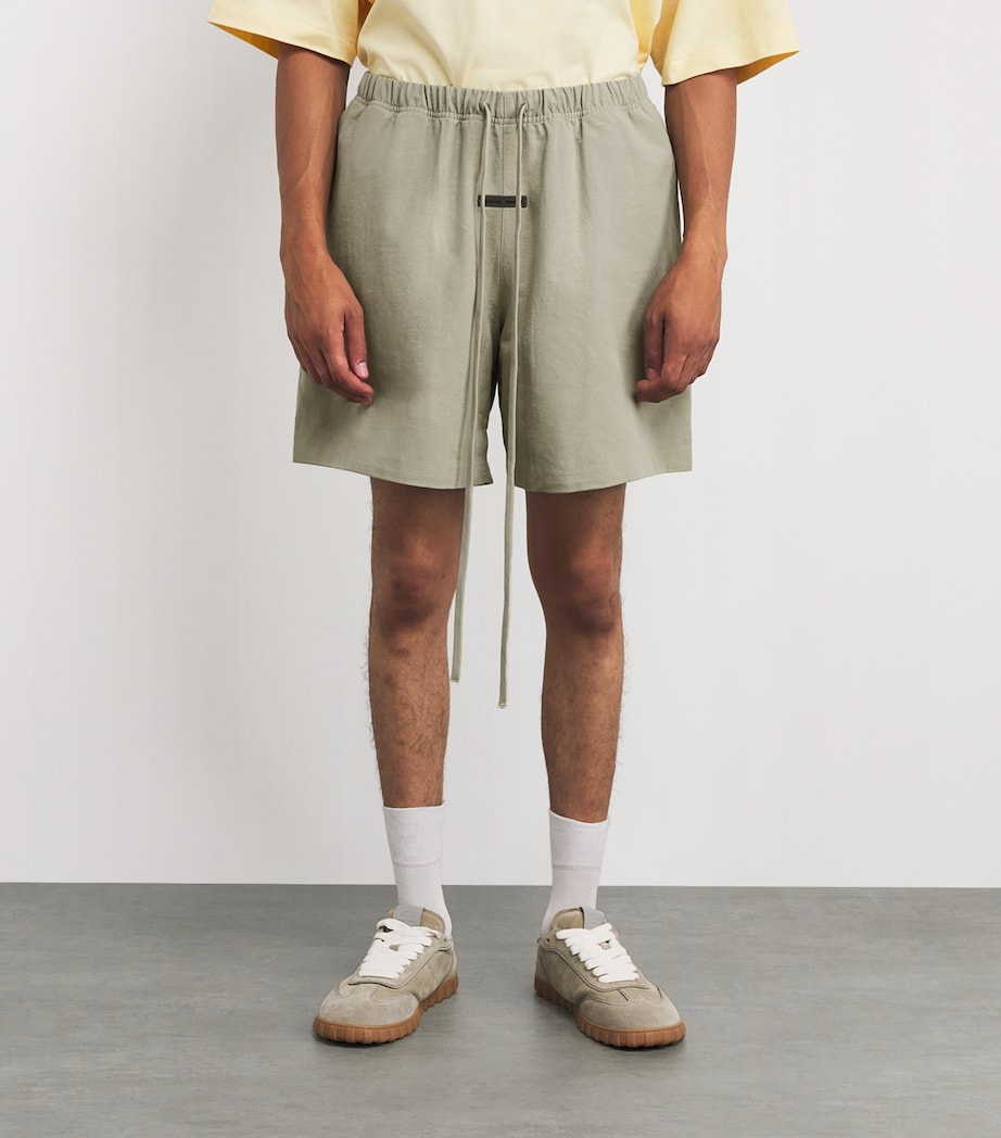 Cotton-Blend Logo Sweatshorts ABBEY STONE Image 3