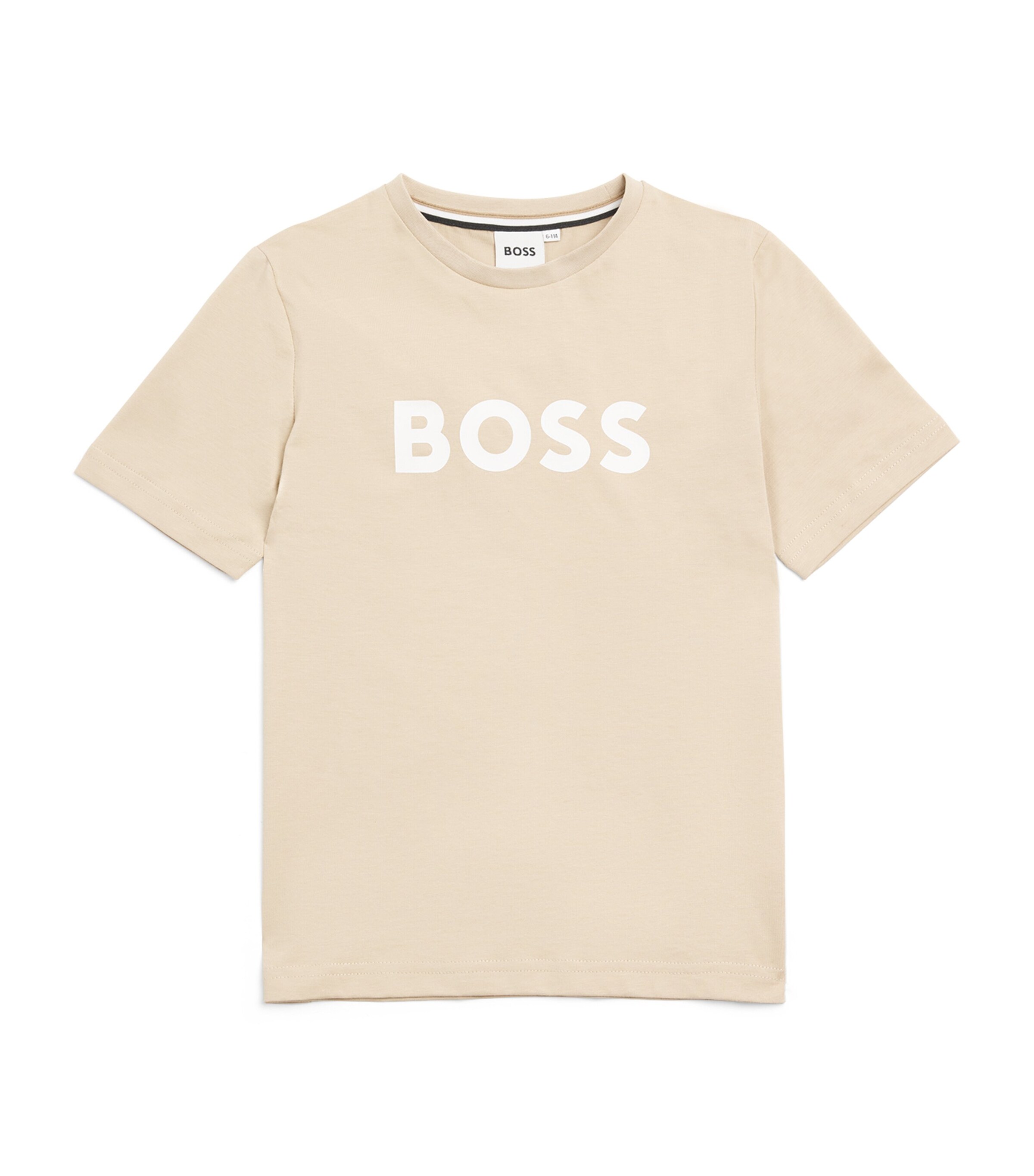 BOSS Kidswear Cotton Logo T-Shirt (4-12 Years) Stone Image 1