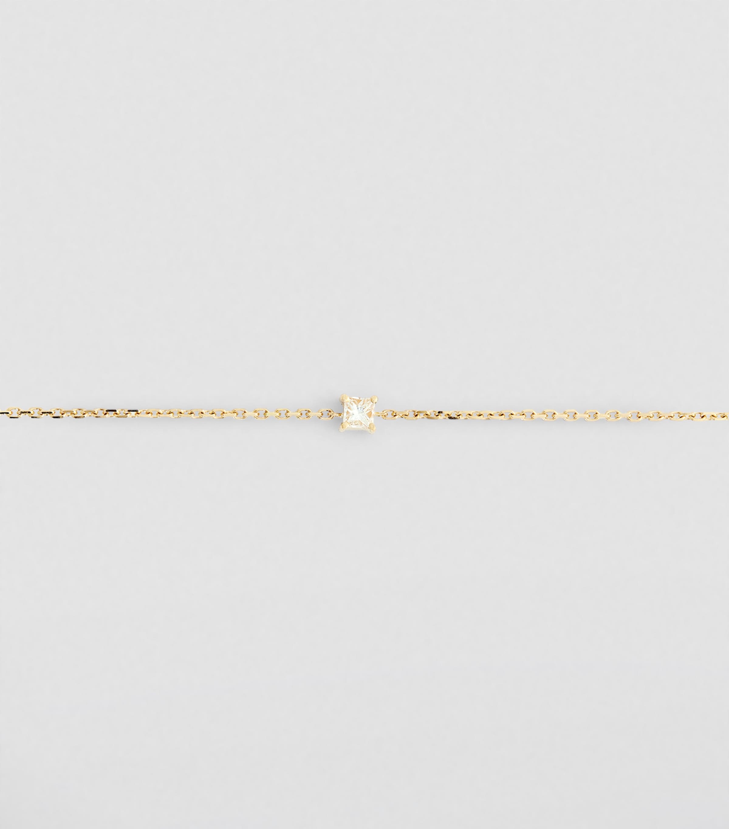 Yellow Gold and Diamond Princesse Bracelet YG RED THREAD Image 2
