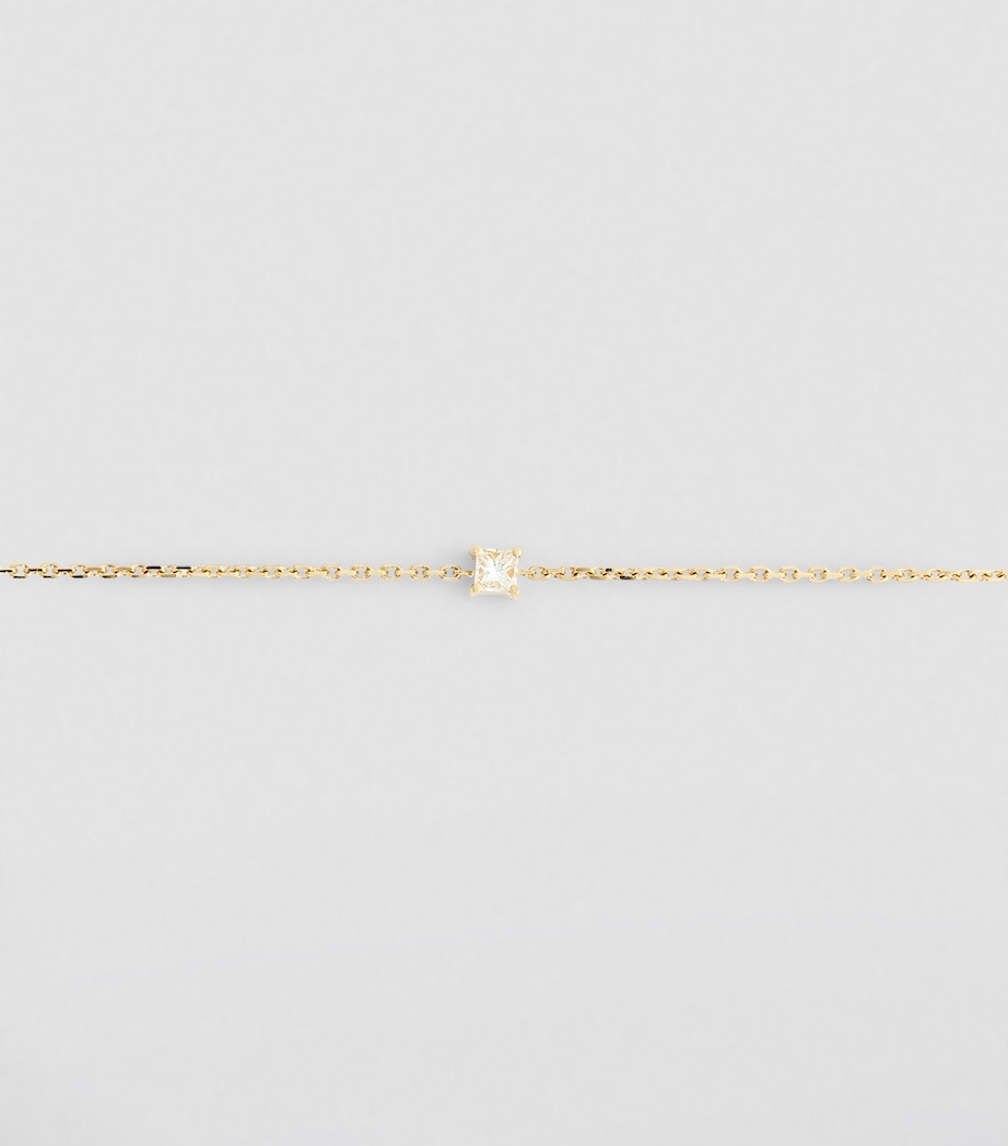 Yellow Gold and Diamond Princesse Bracelet YG RED THREAD Image 2