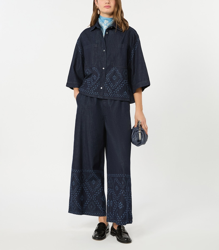 Weekend Max Mara Womens Alare Denim Shirt Navy Image 5
