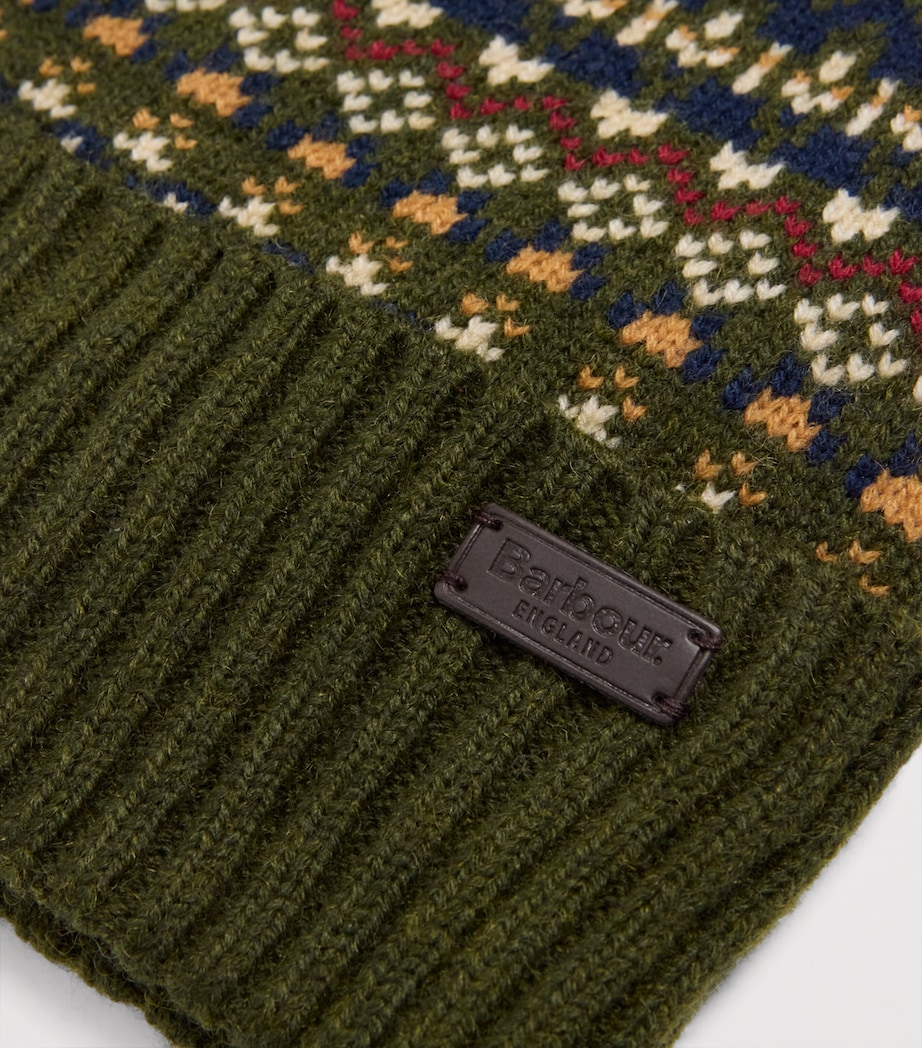 Fair Isle Marlow Beanie OLIVE Image 3