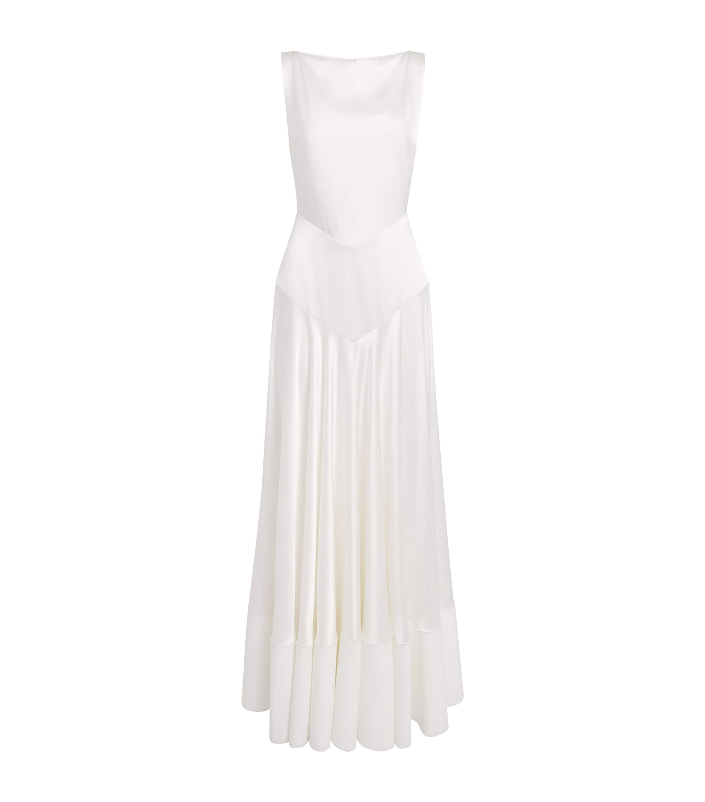 Roksanda Womens Silk Munir Maxi Dress Ivory Image 1