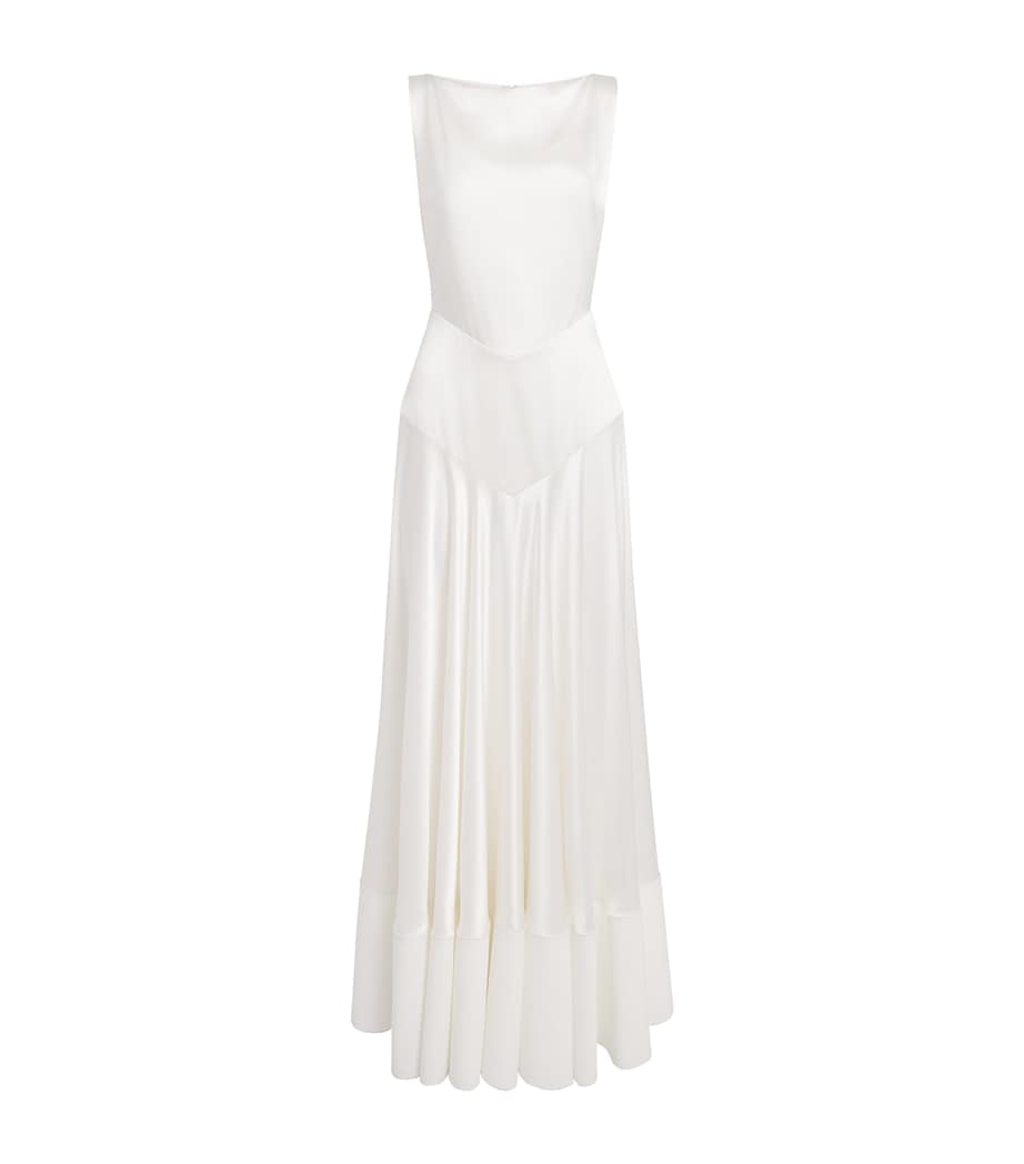 Roksanda Womens Silk Munir Maxi Dress Ivory Image 1