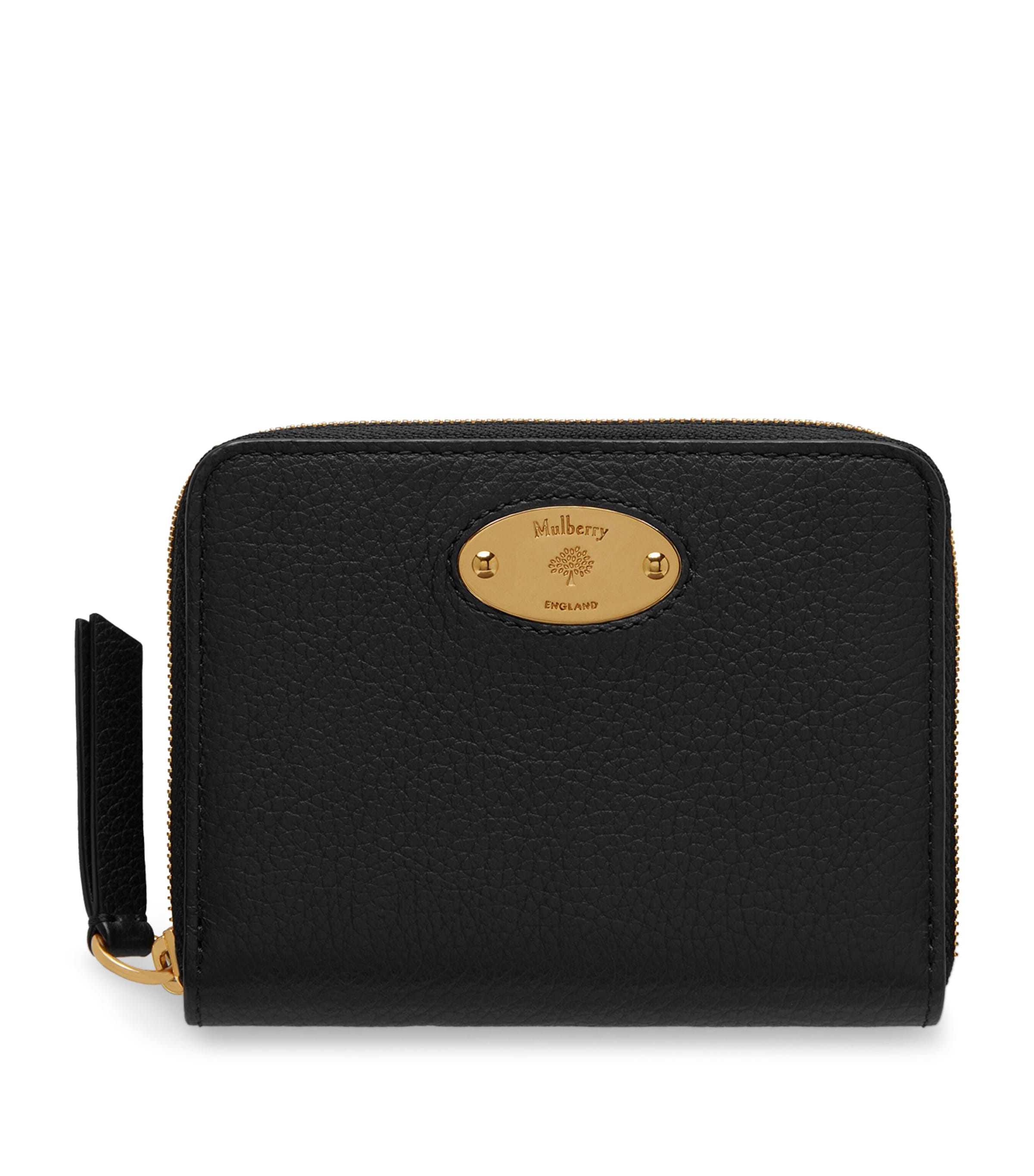 Mulberry Logo Plaque Purse In Black