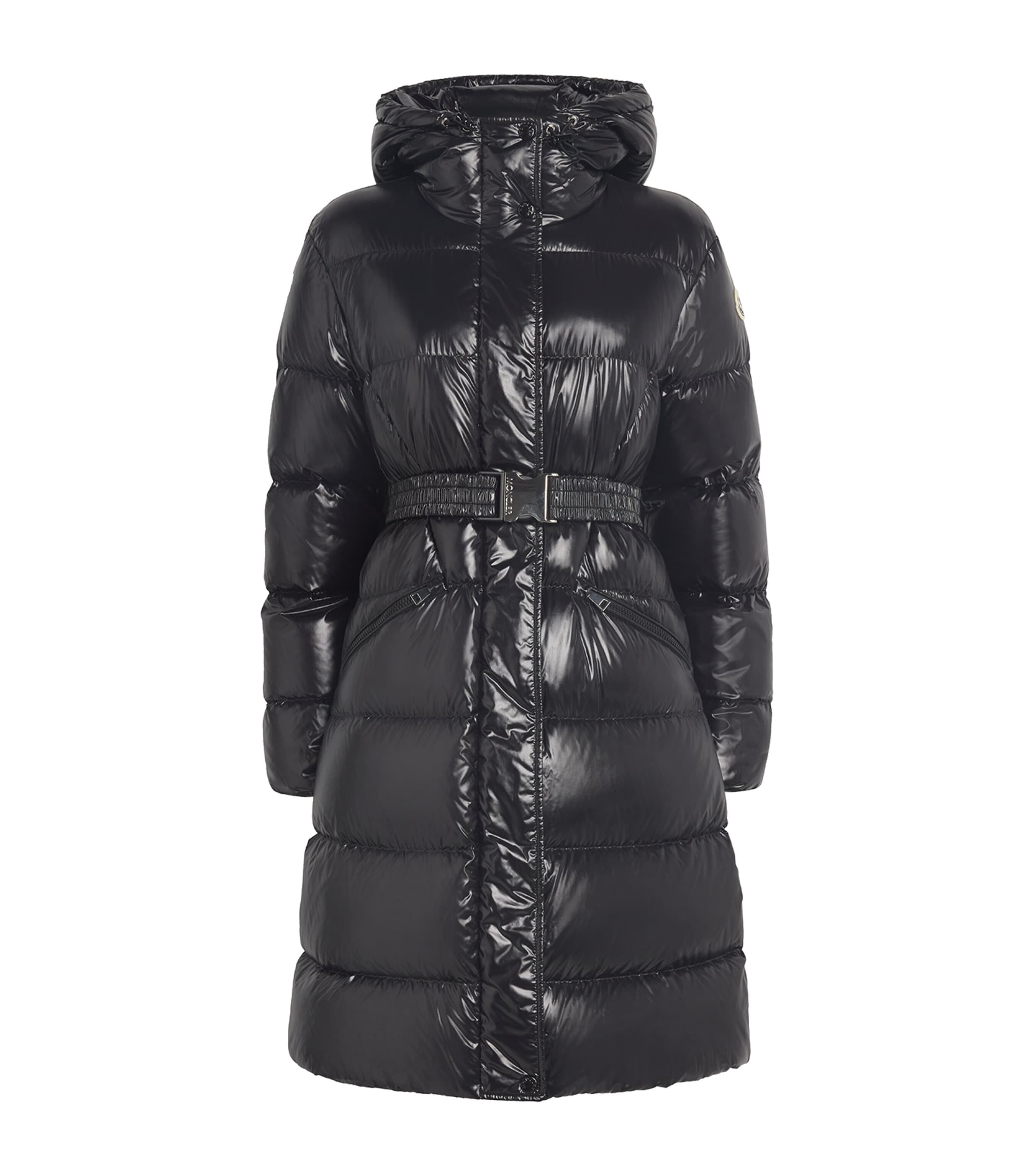 Moncler Down Bellevue Longline Coat Harrods US