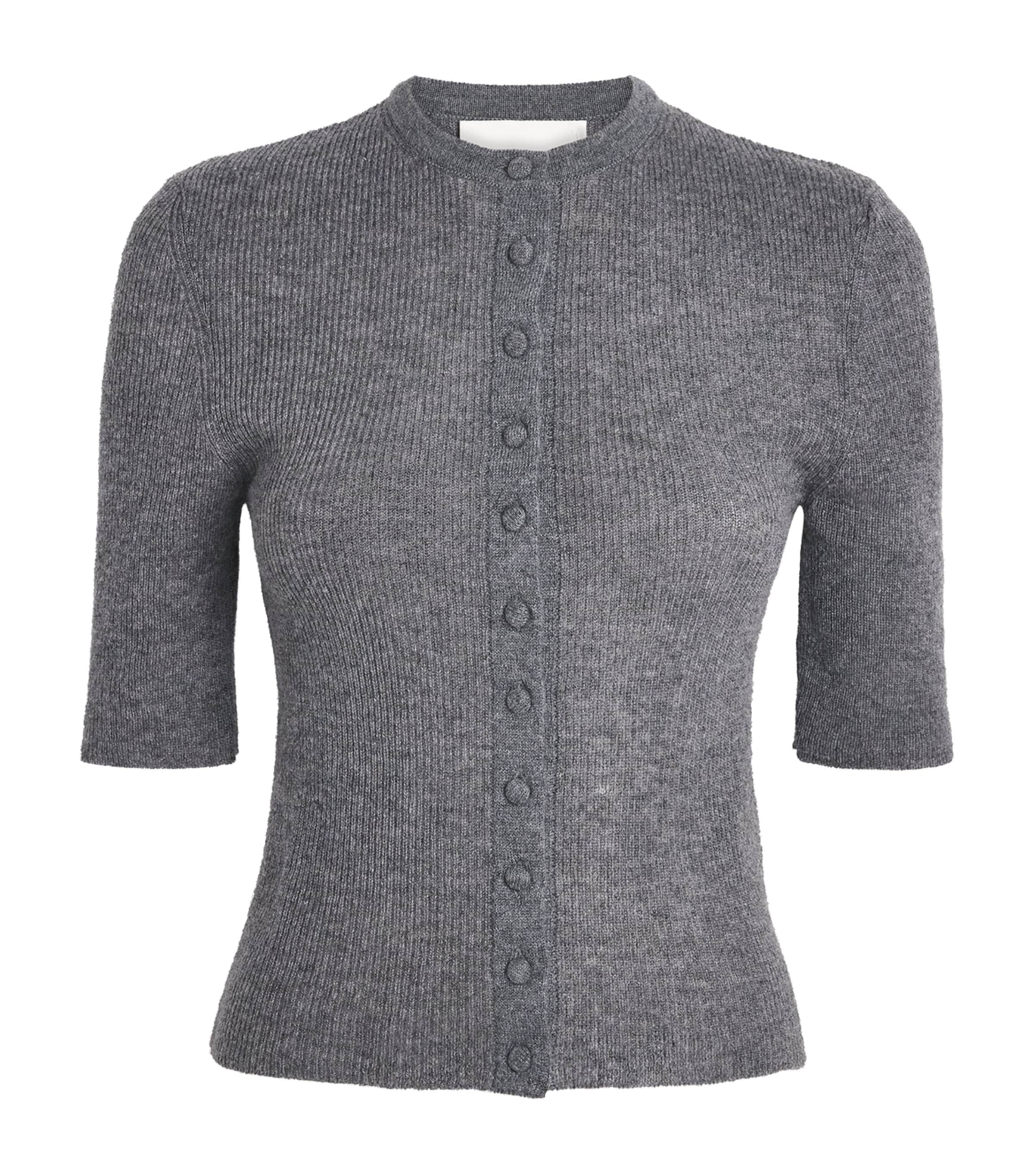 Citizens of Humanity Womens Wool-Cashmere Tabitha Cardigan Chrcl Hthr (dk Gry) Image 1
