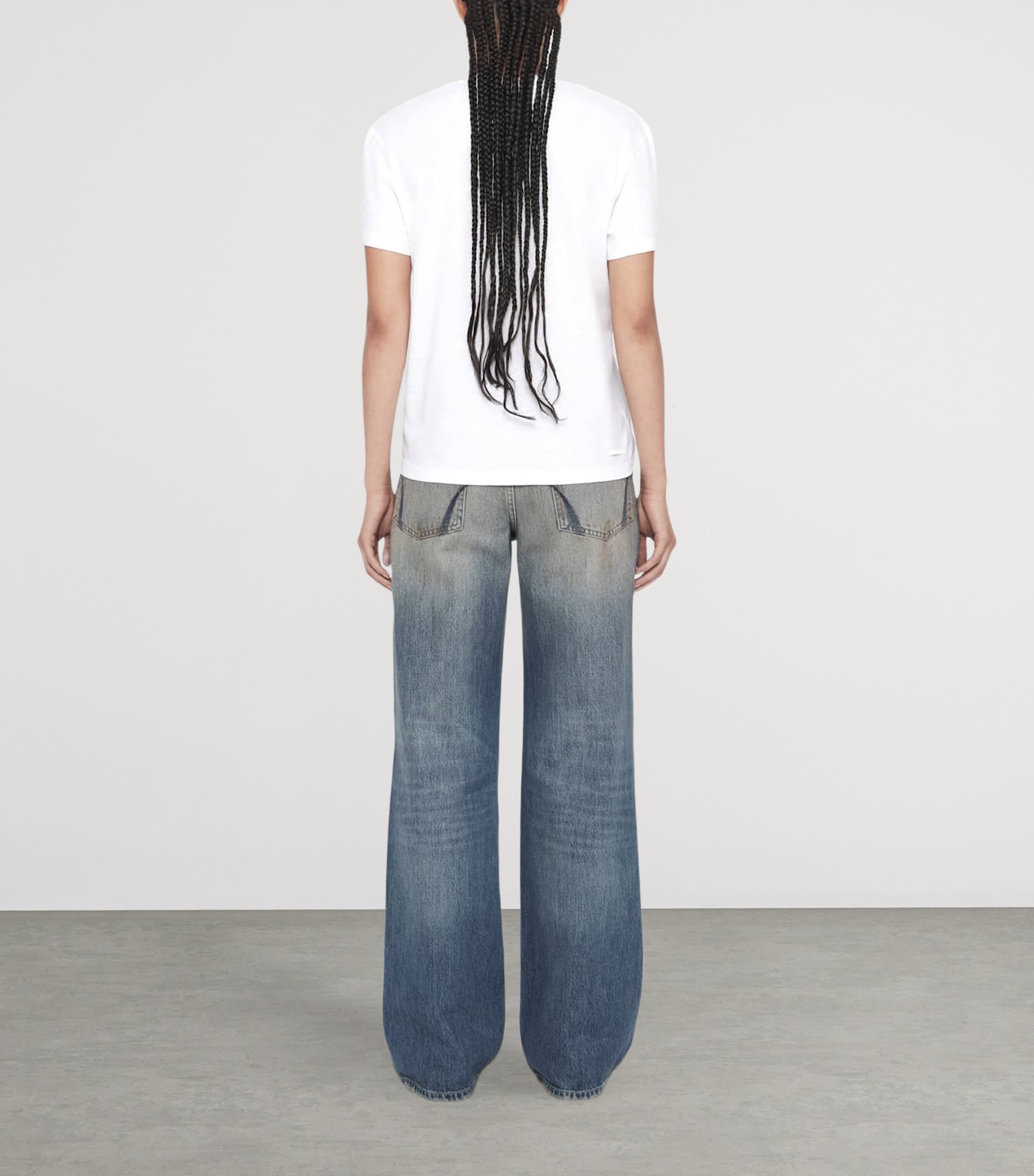 AllSaints Womens Cotton Chippy Addi T-Shirt Optic White Image 4