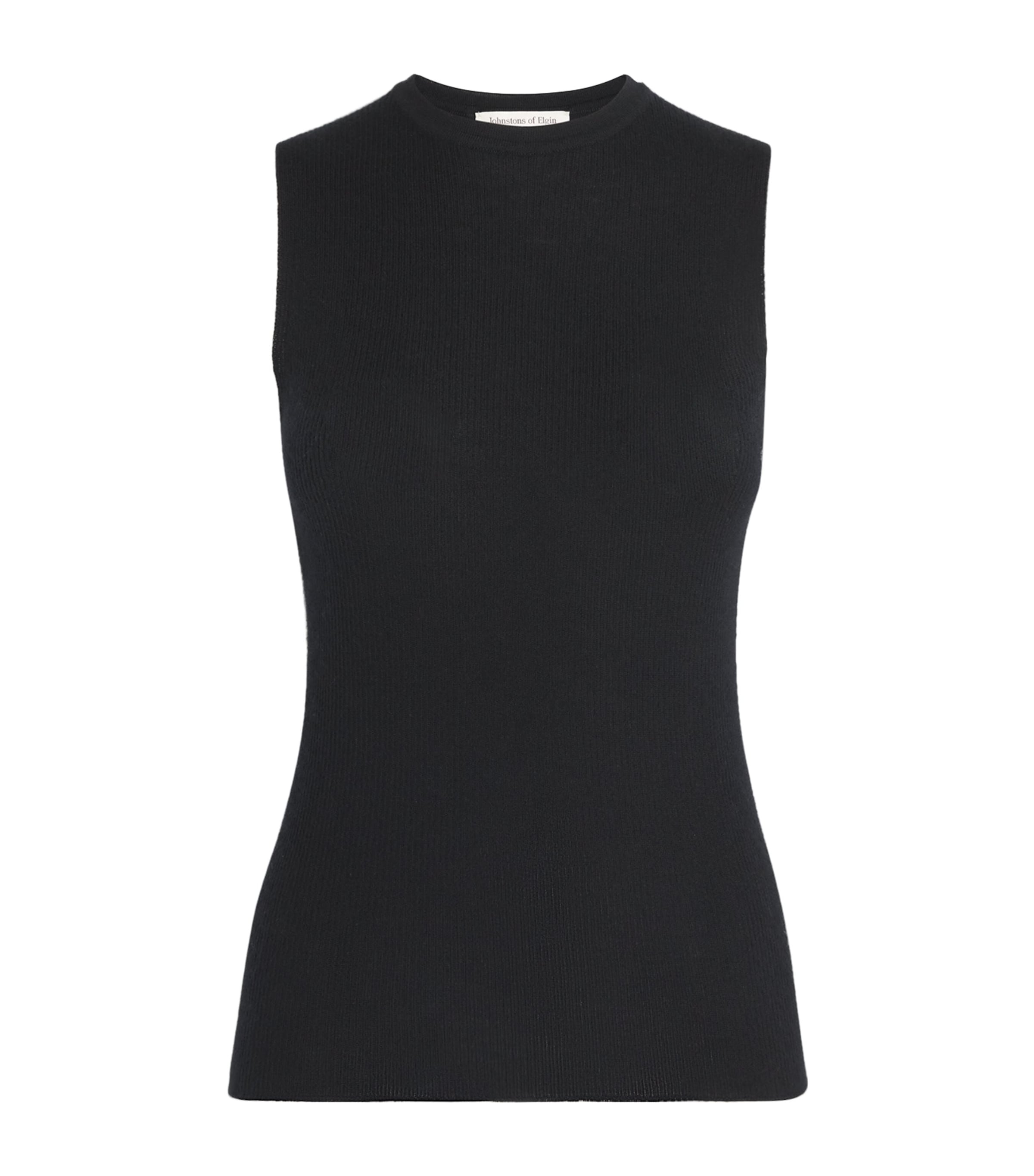 Johnstons Of Elgin Superfine Cashmere Tank Top In Black