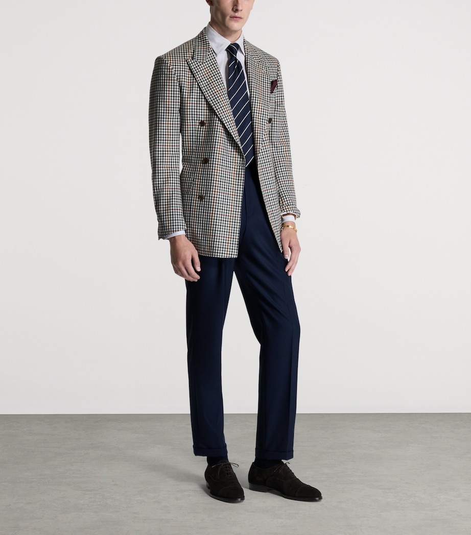 Wool Gingham Blazer 201BROWN Image 2