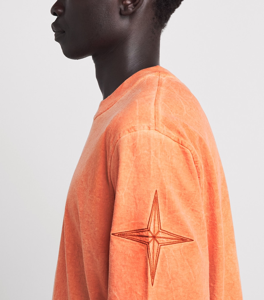 Stone Island Mens Cotton Uneven-Dye T-Shirt Image 3